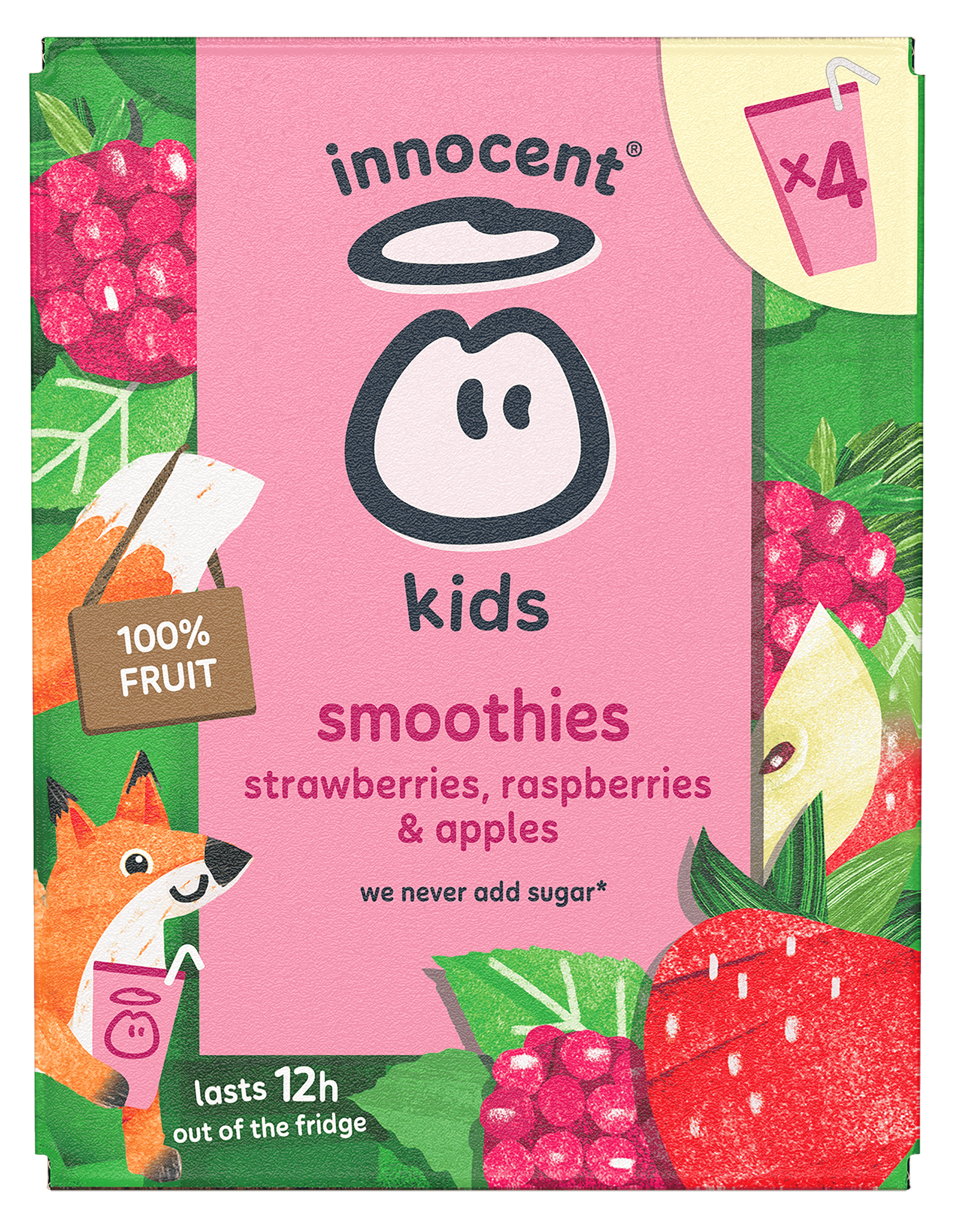 innocent Kids smoothie strawberry raspberry 4st