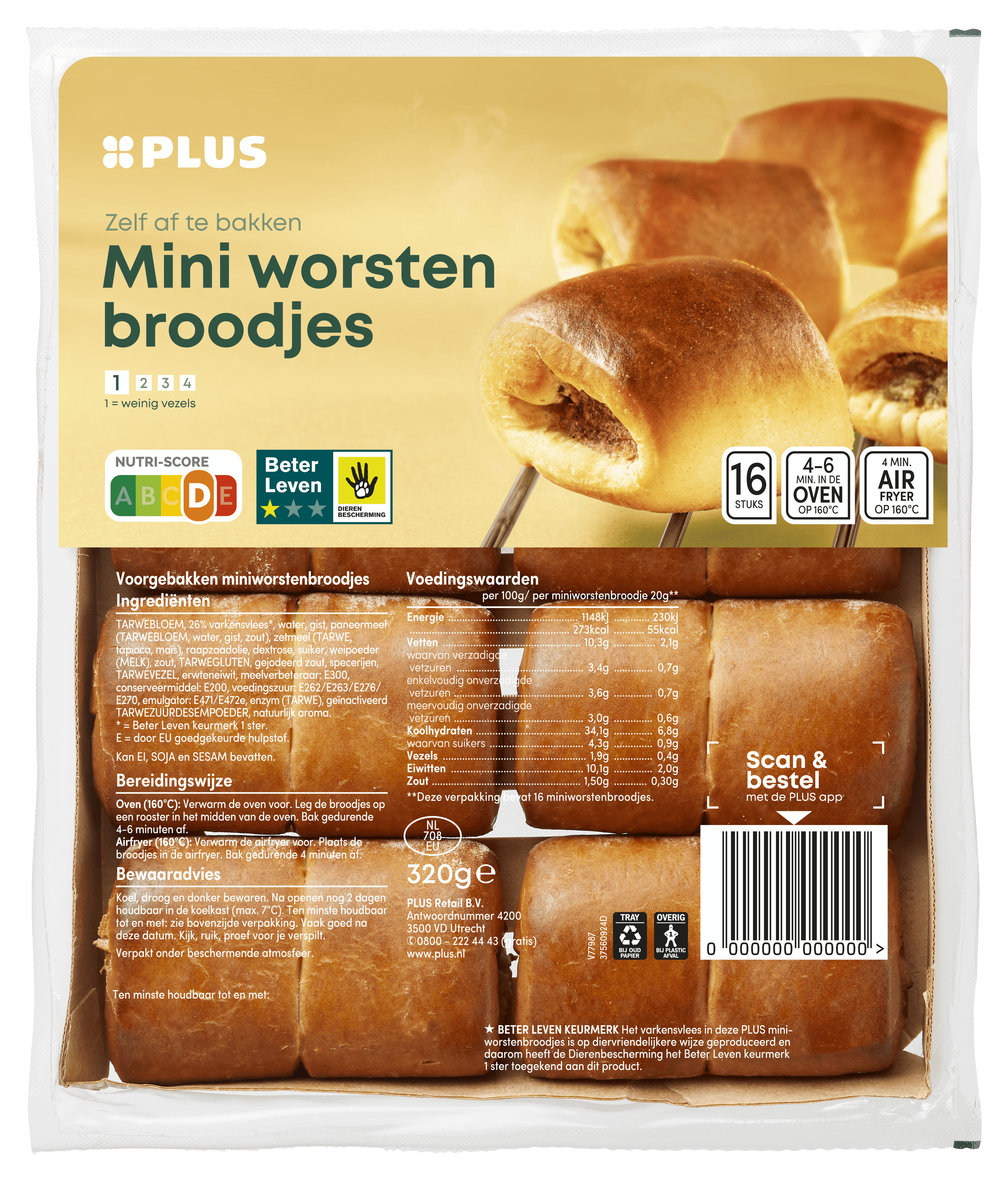 PLUS Mini worstenbroodjes