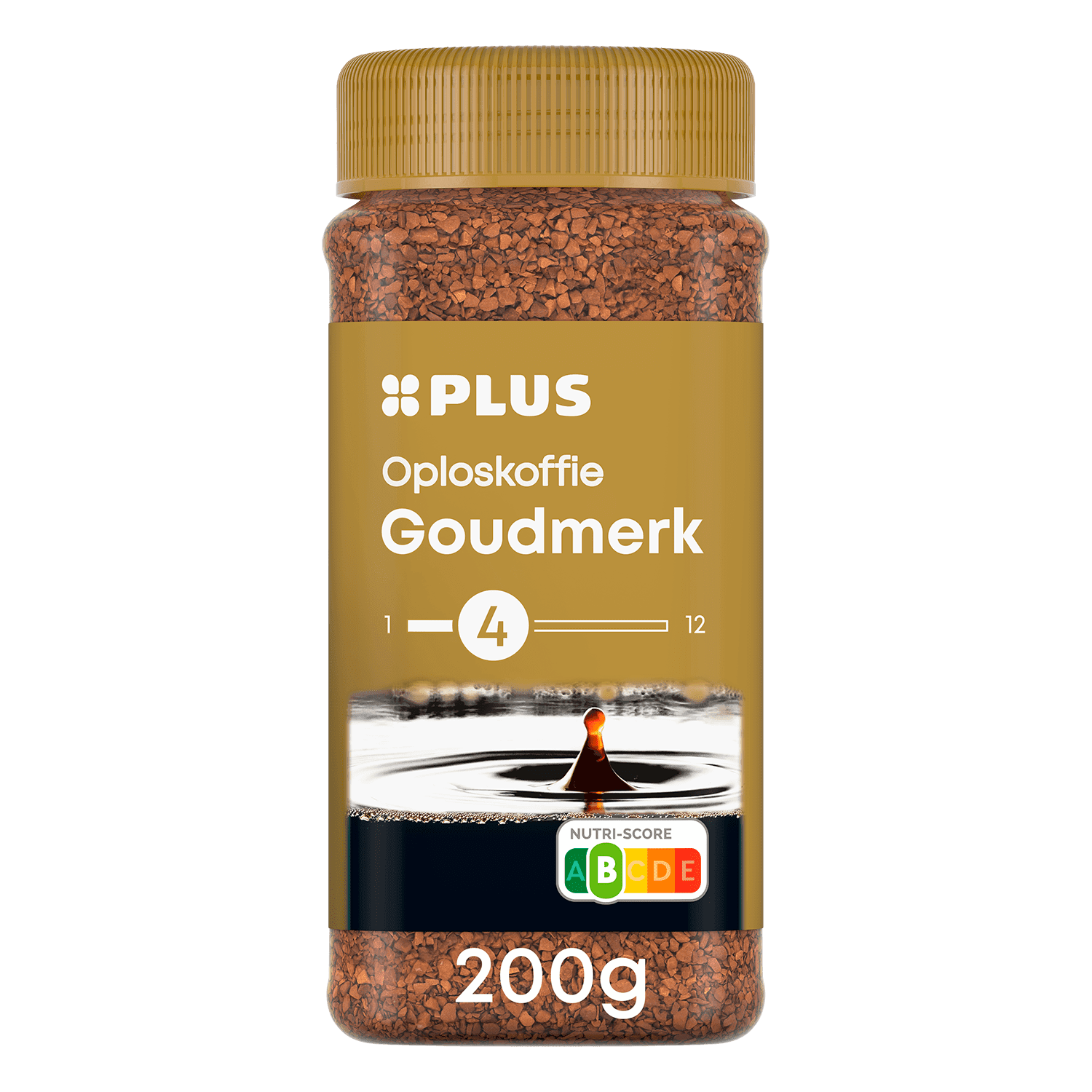 PLUS Oploskoffie goudmerk UTZ