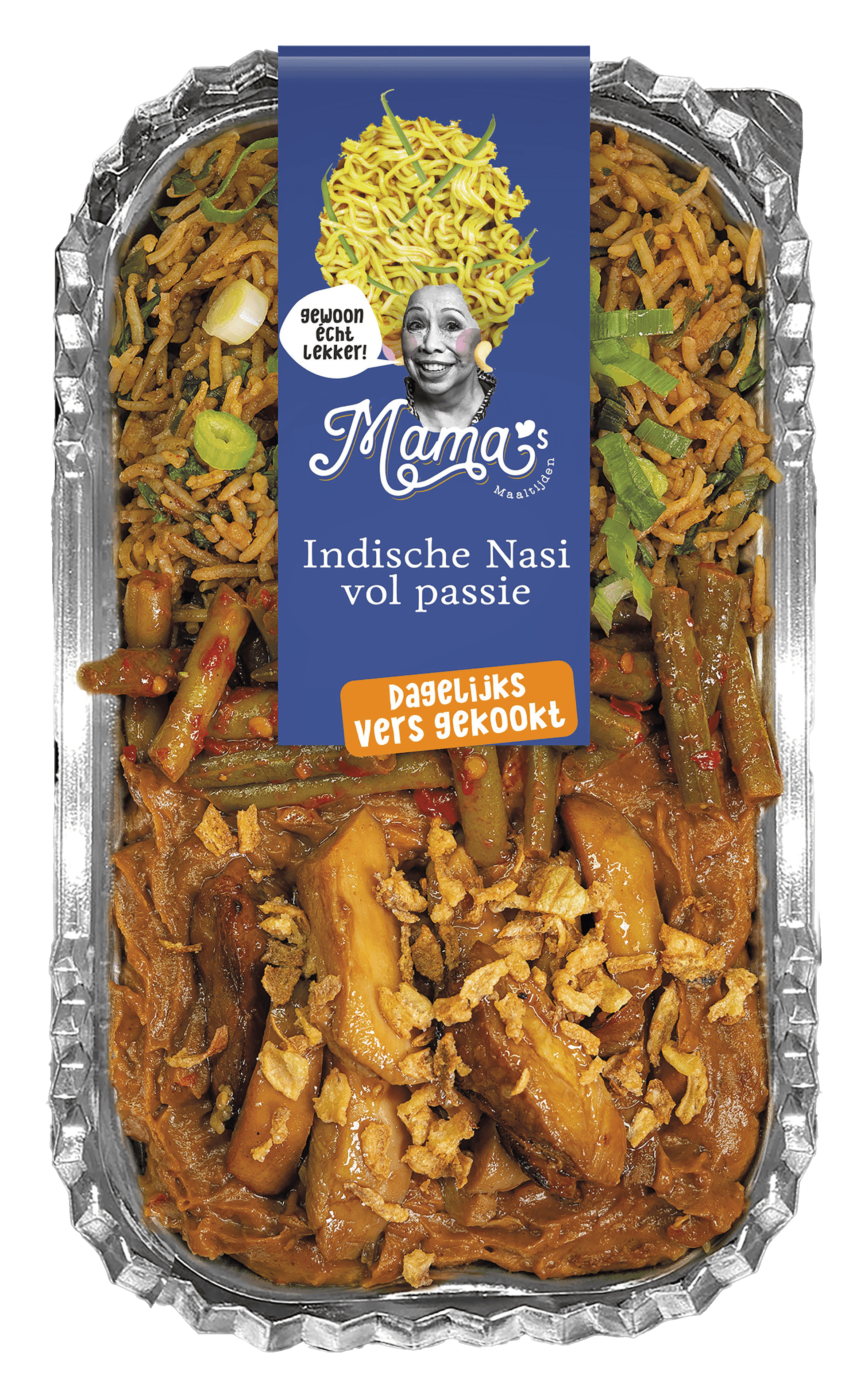 Mama's Maaltijden Indische nasi met kippendijsaté