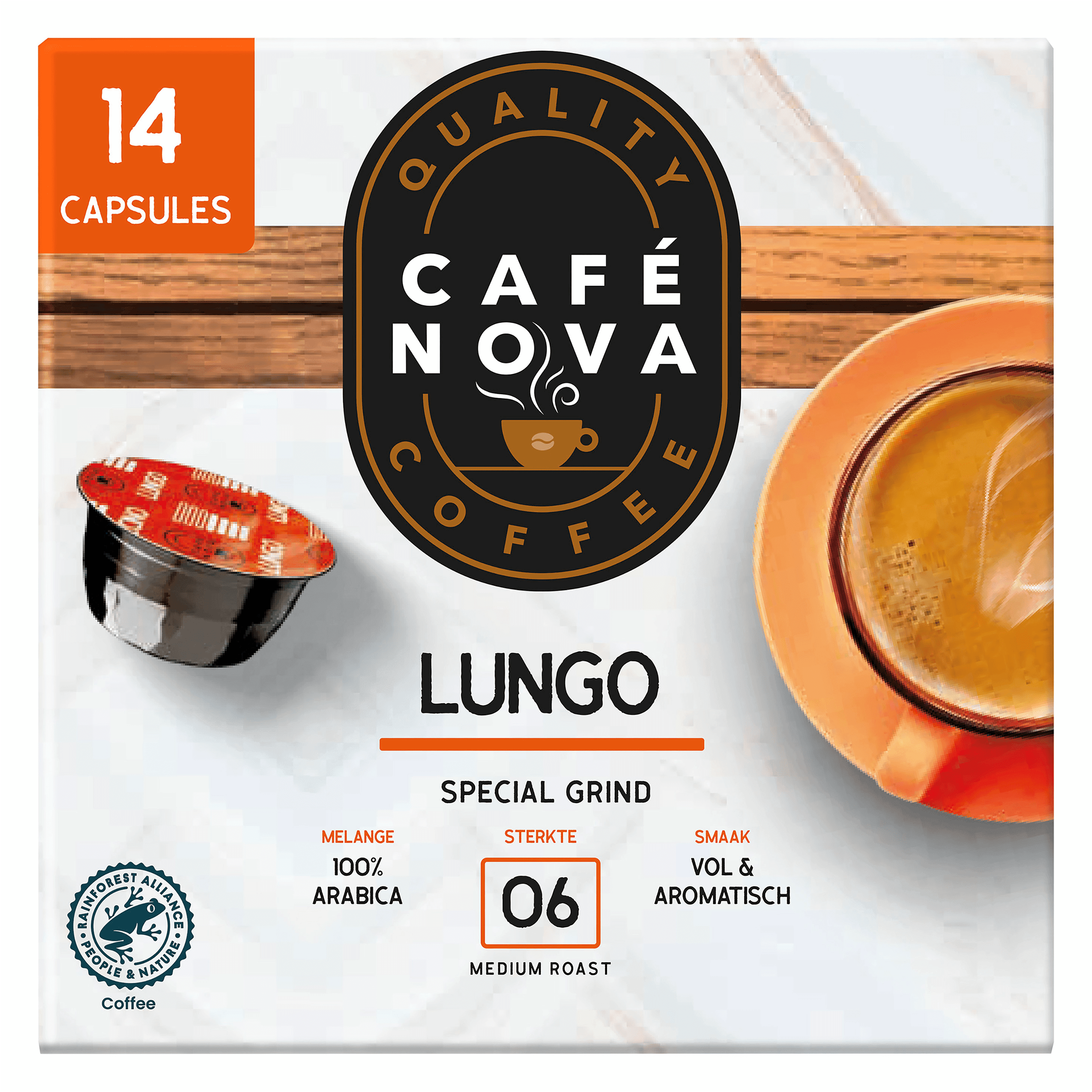 Café Nova Koffiecapsules lungo