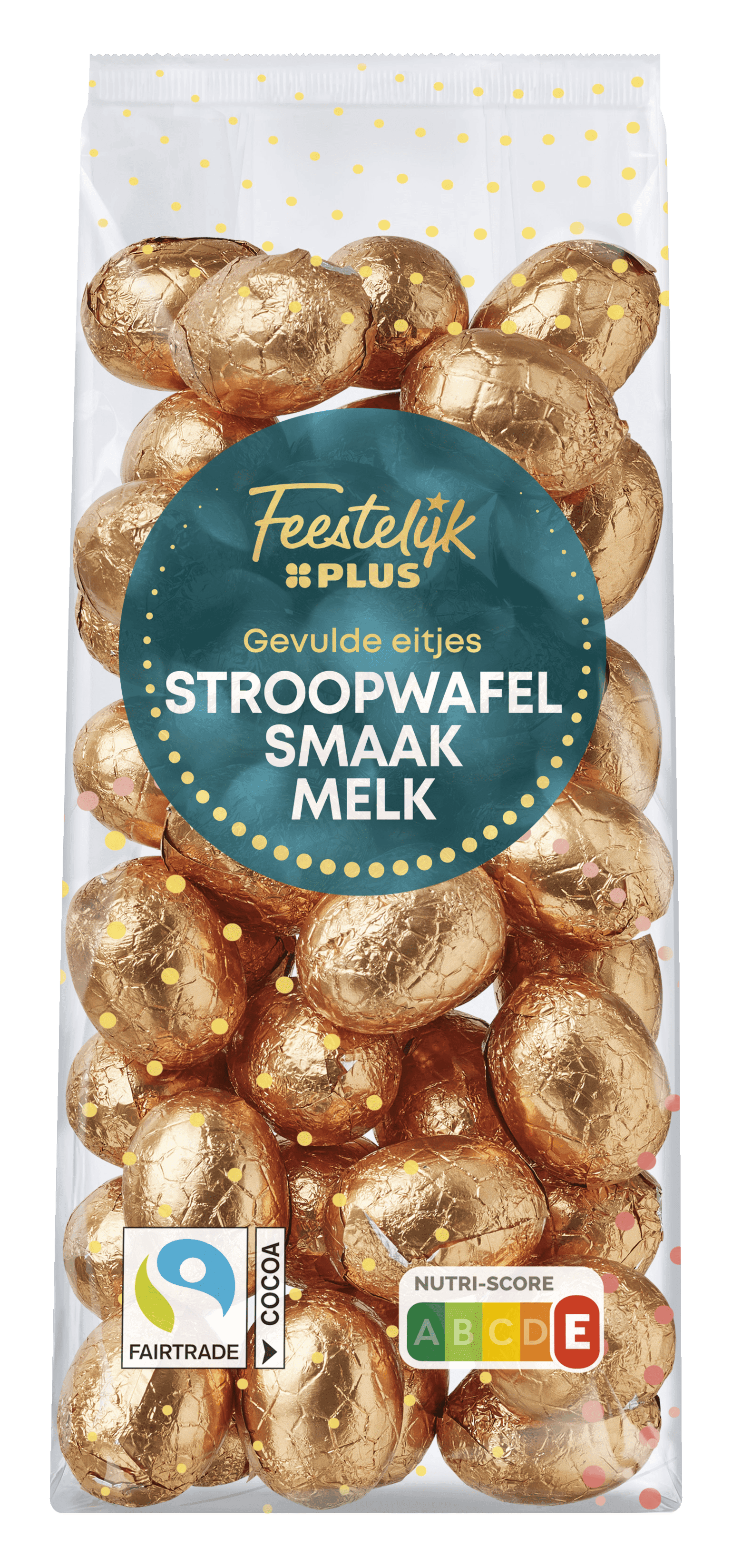 Feestelijk PLUS Paaseitje gevuld melk stroopwafel FT