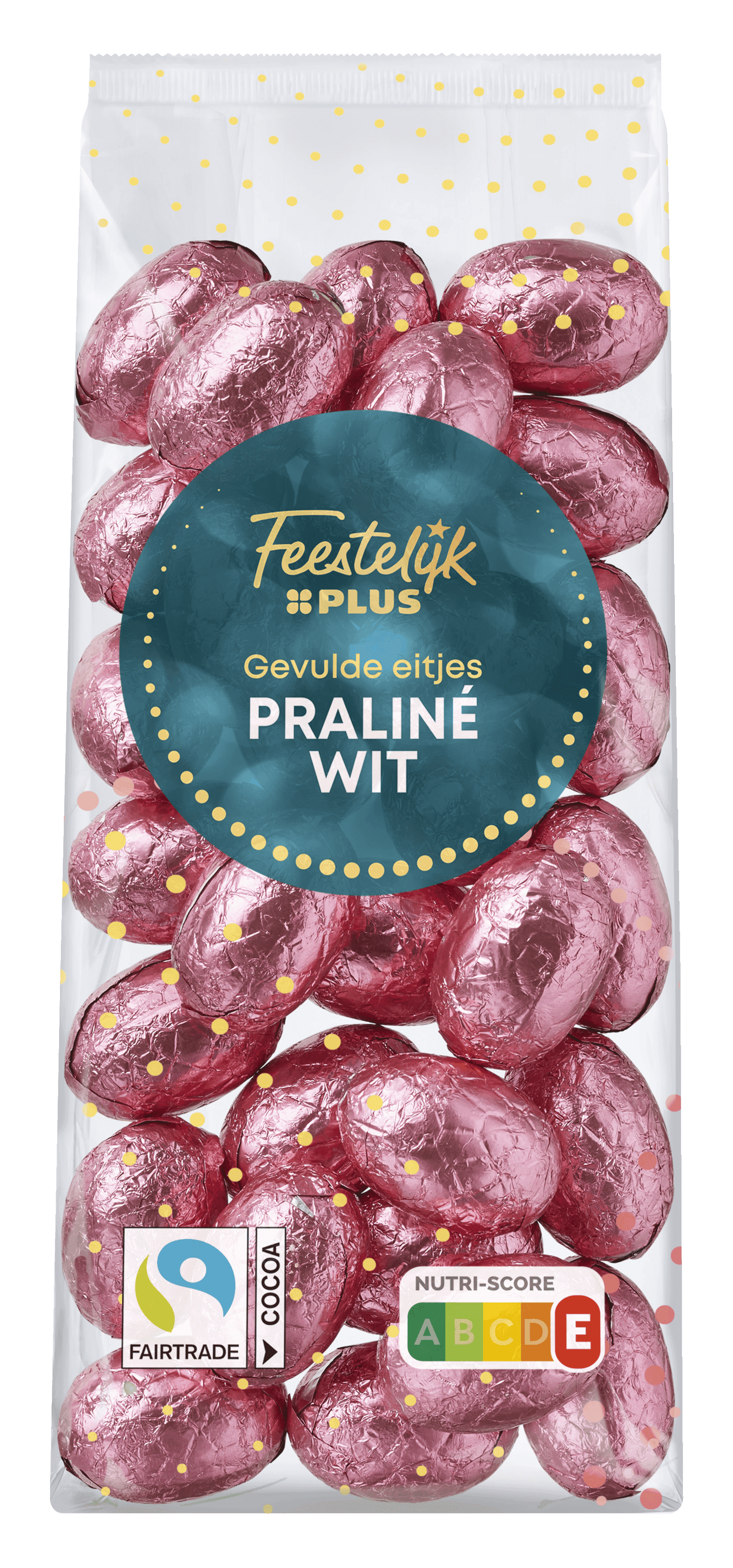 Feestelijk PLUS Paaseitje gevuld wit praline FT