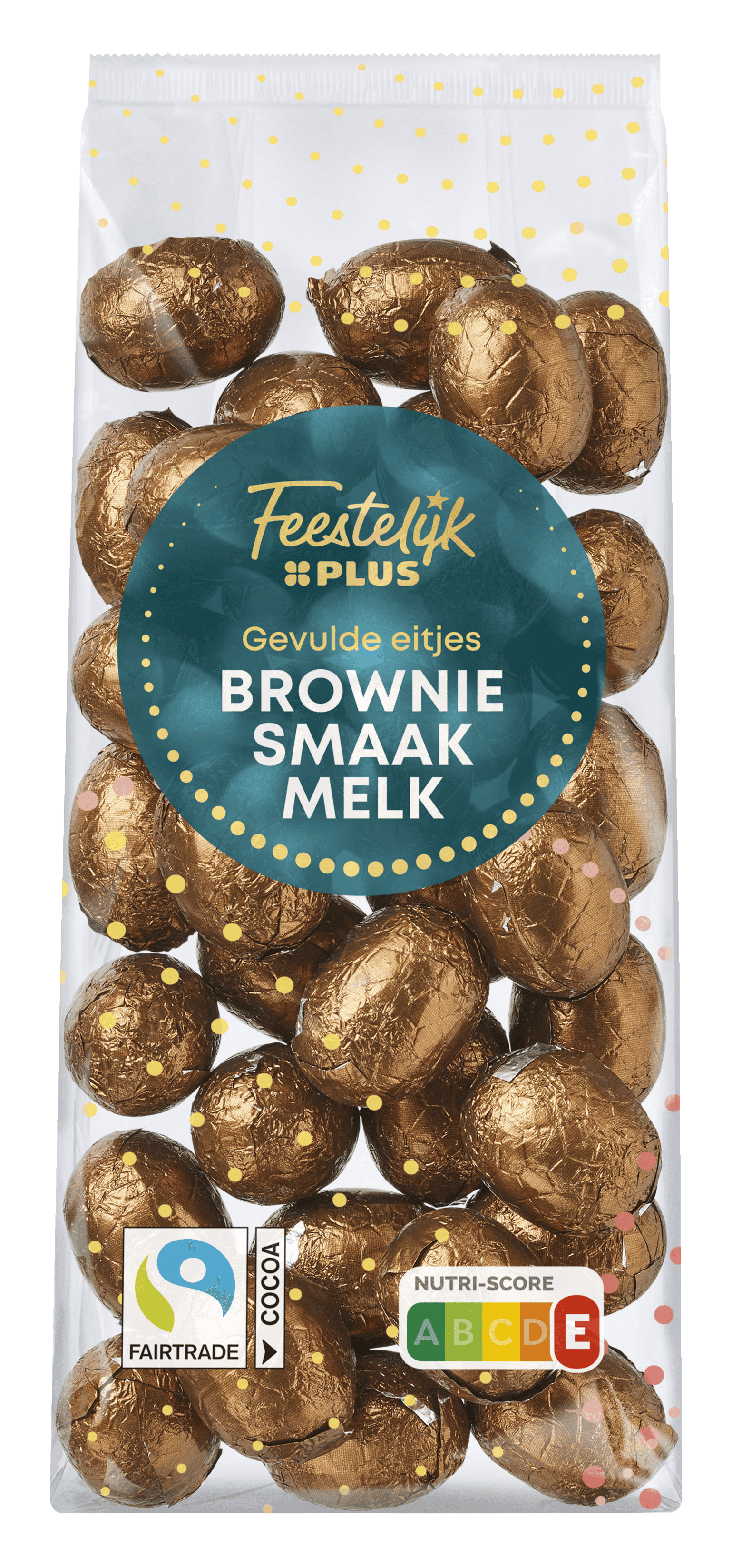 Feestelijk PLUS Paaseitjes Melk Brownie gevuld FT