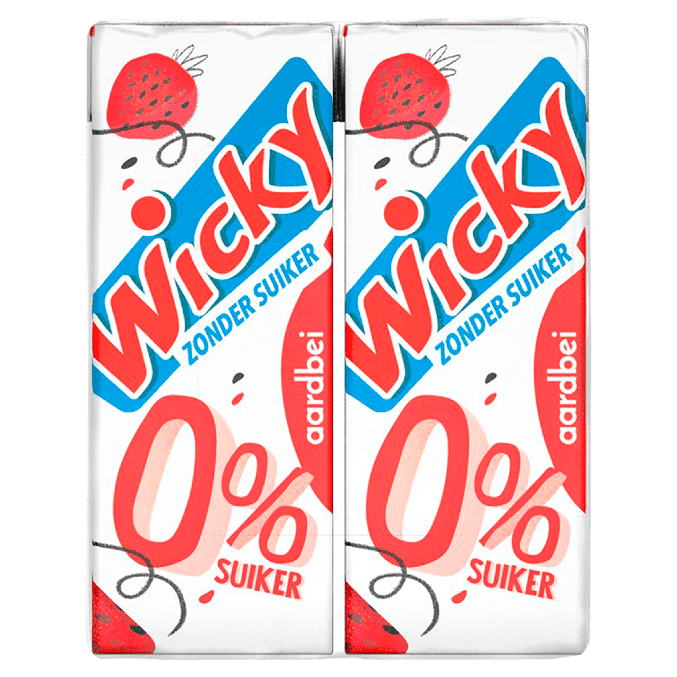 Wicky Aardbei 0% suiker 6-pack