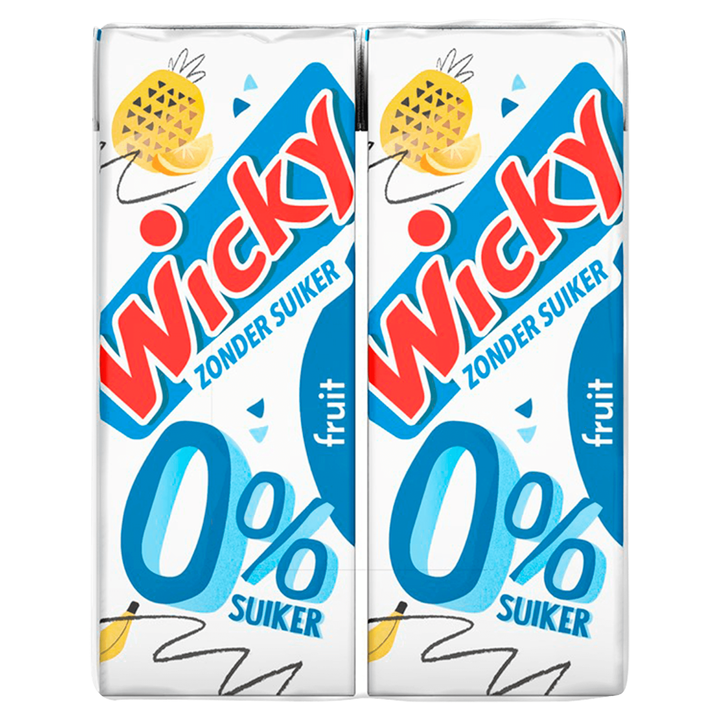 Wicky Fruit 0% suiker 6-pack