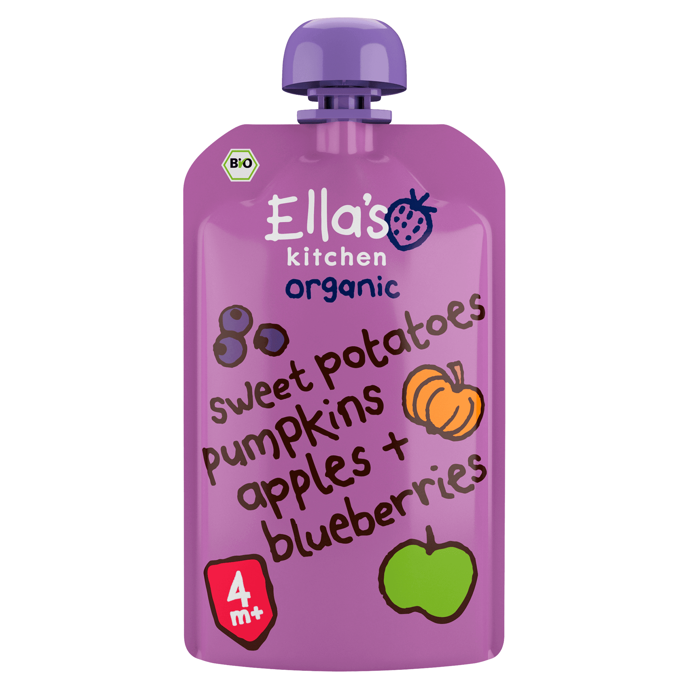 Ella's Kitchen 4+ Sweet potatoes pumpkin apple blueb