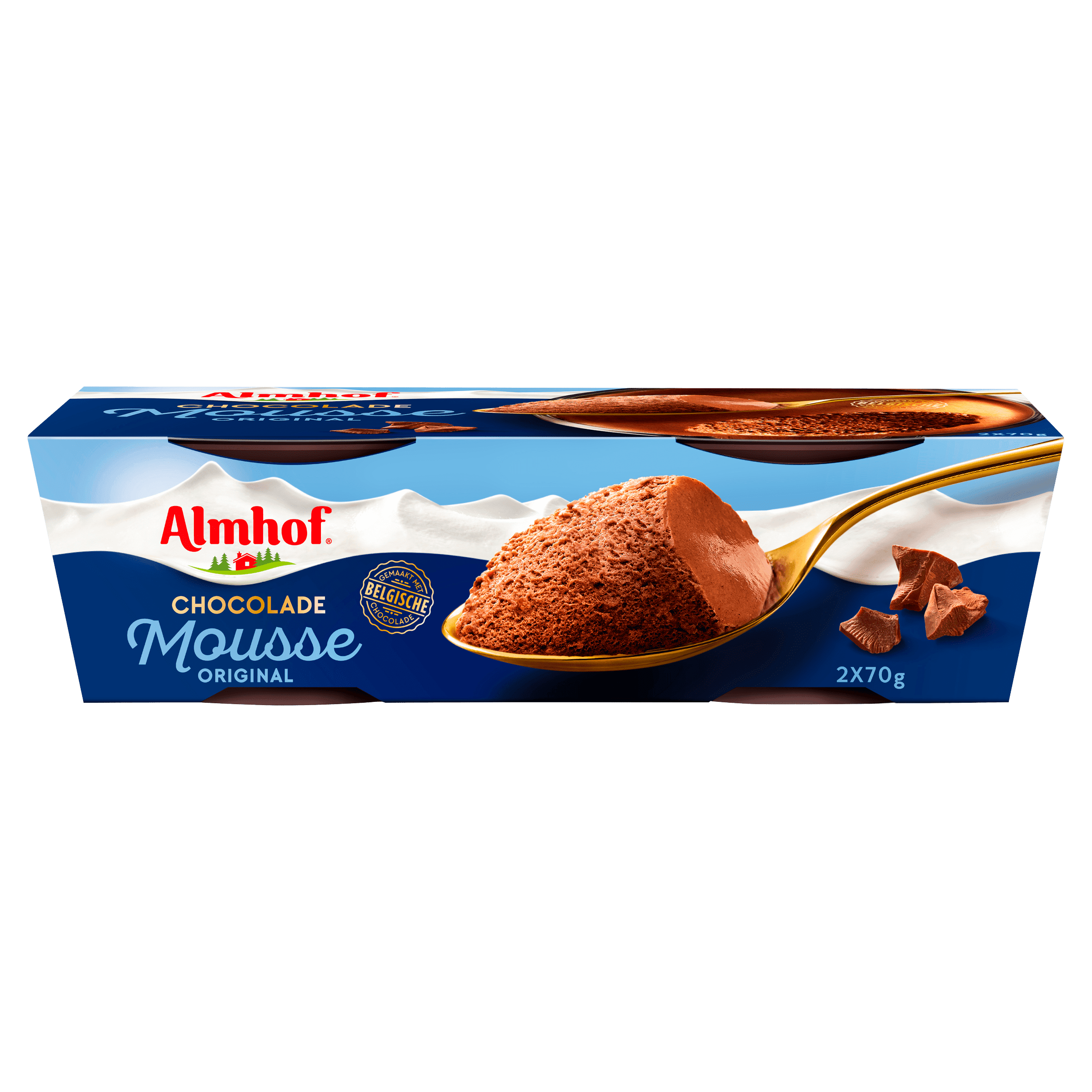 Almhof Chocolade mousse 2 x 70 gram