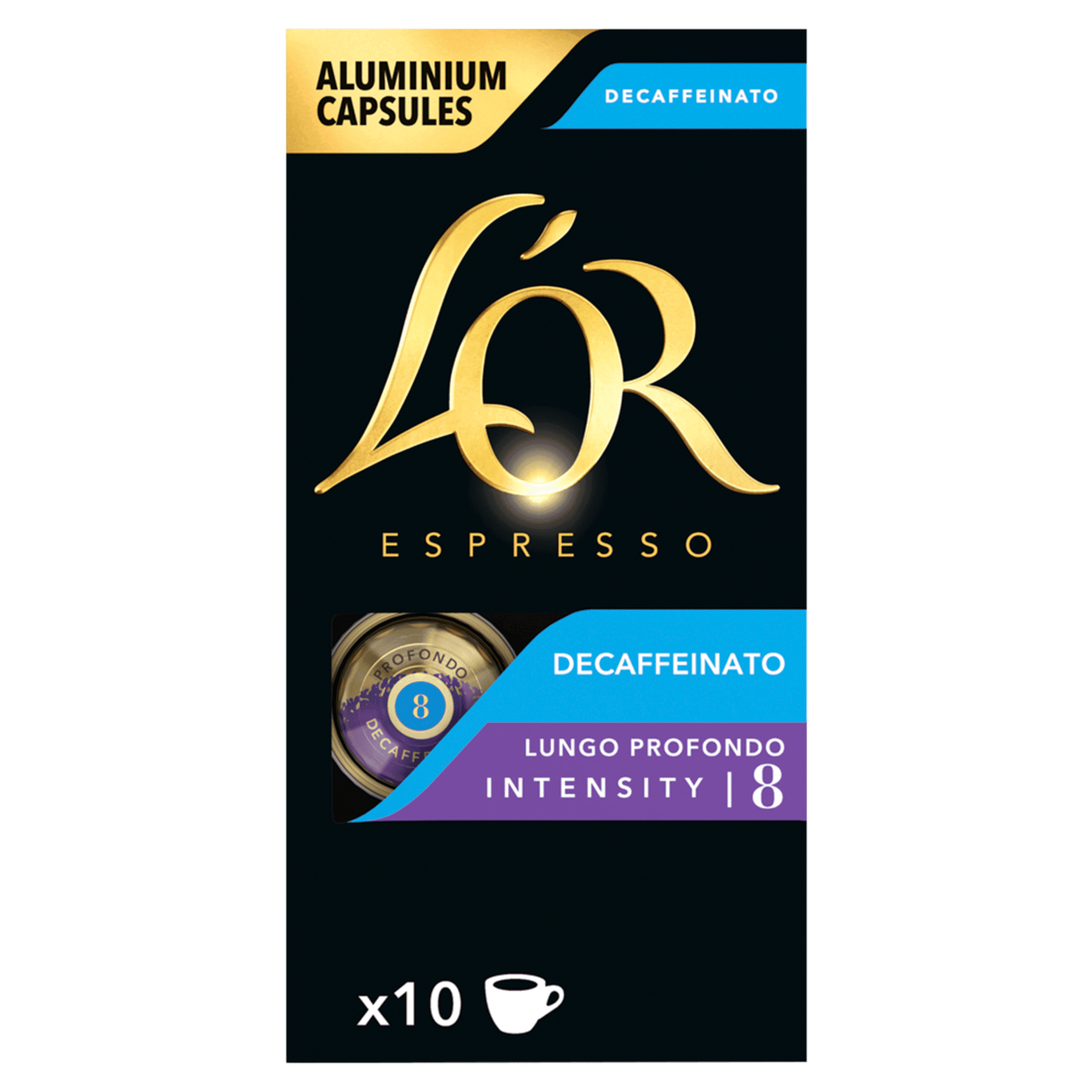 L'Or Espresso capsules lungo profondo decaf