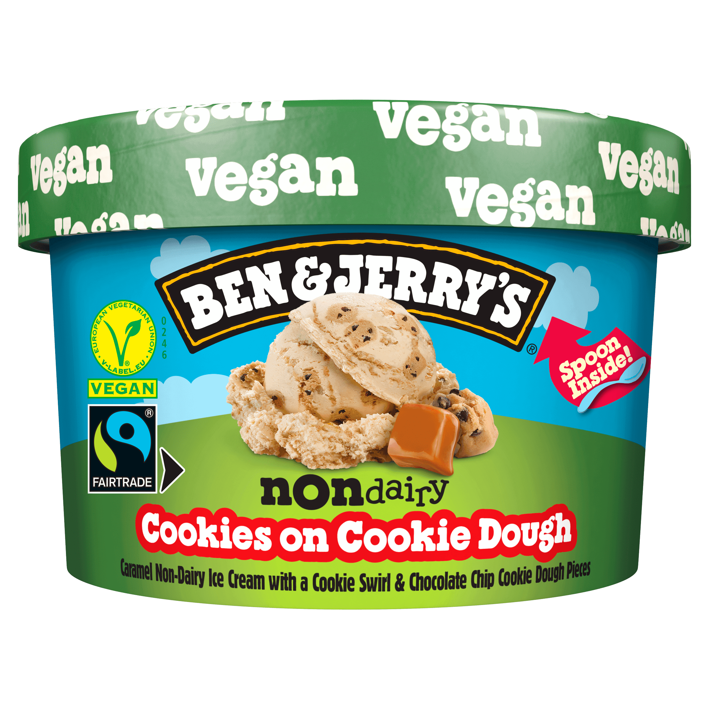 Ben&Jerry's Non-dairy cookies on cookie dough