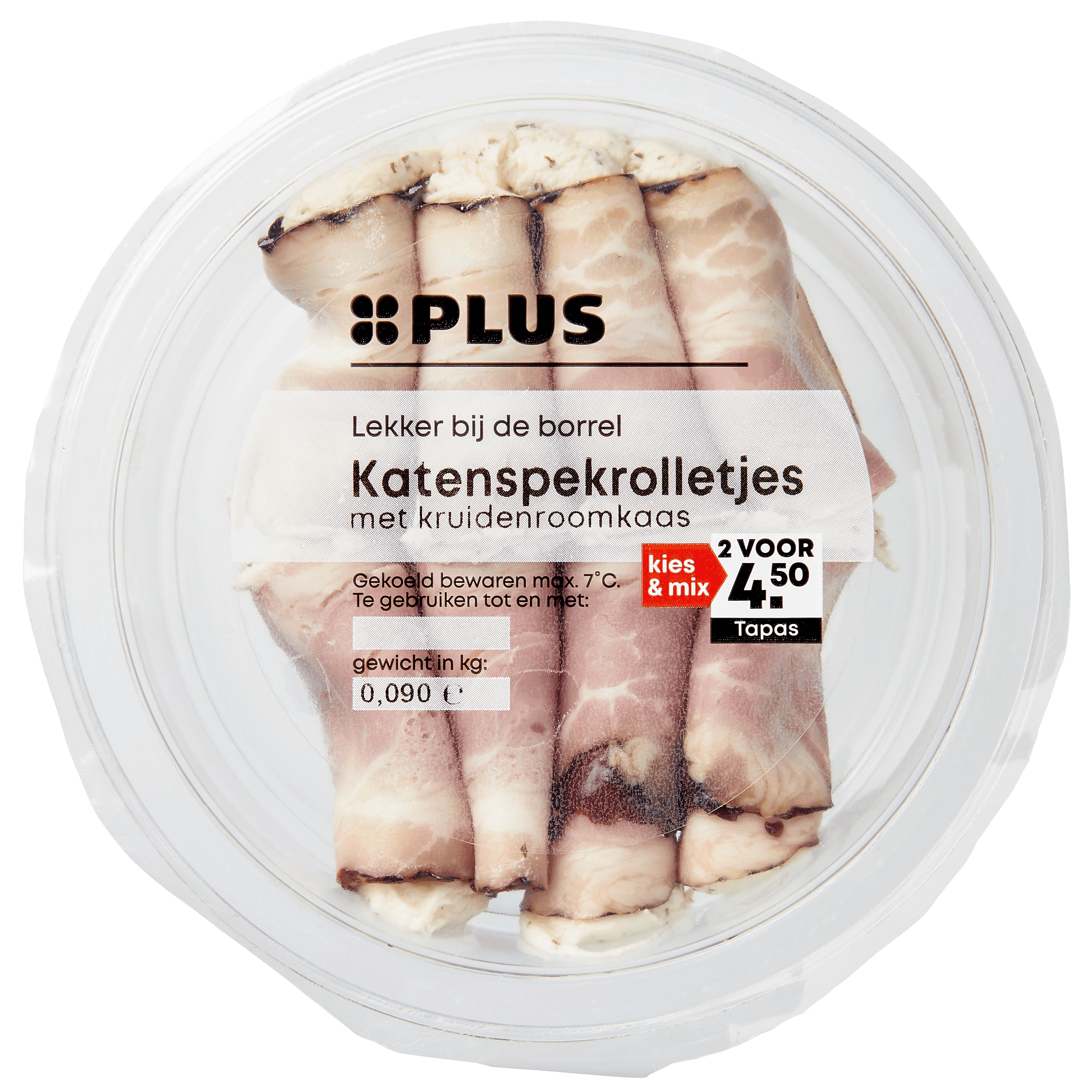 PLUS Katenspekrolletjes kruiden roomkaas