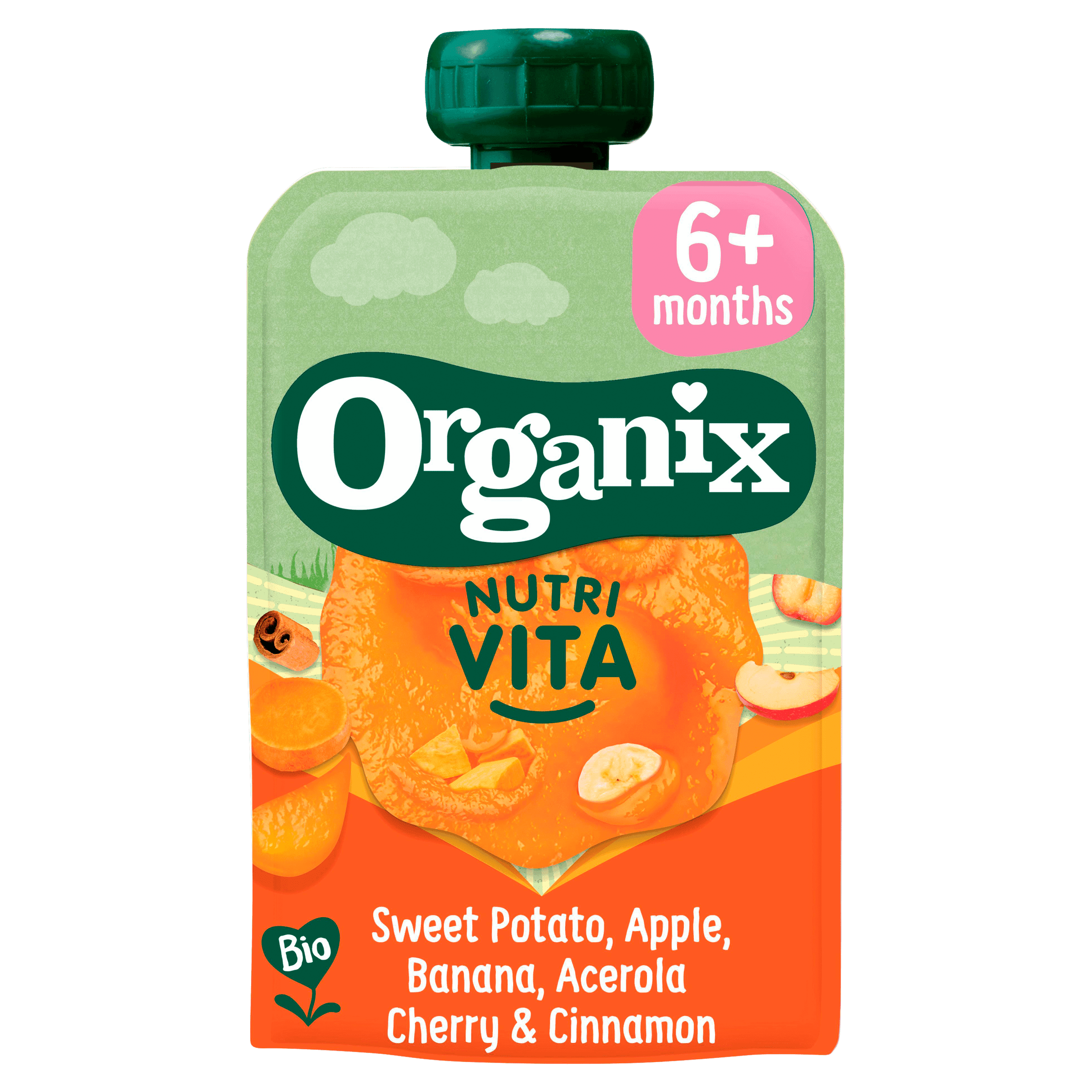 Organix Knijpfruit Zoete Aardappel Kaneel 6+m