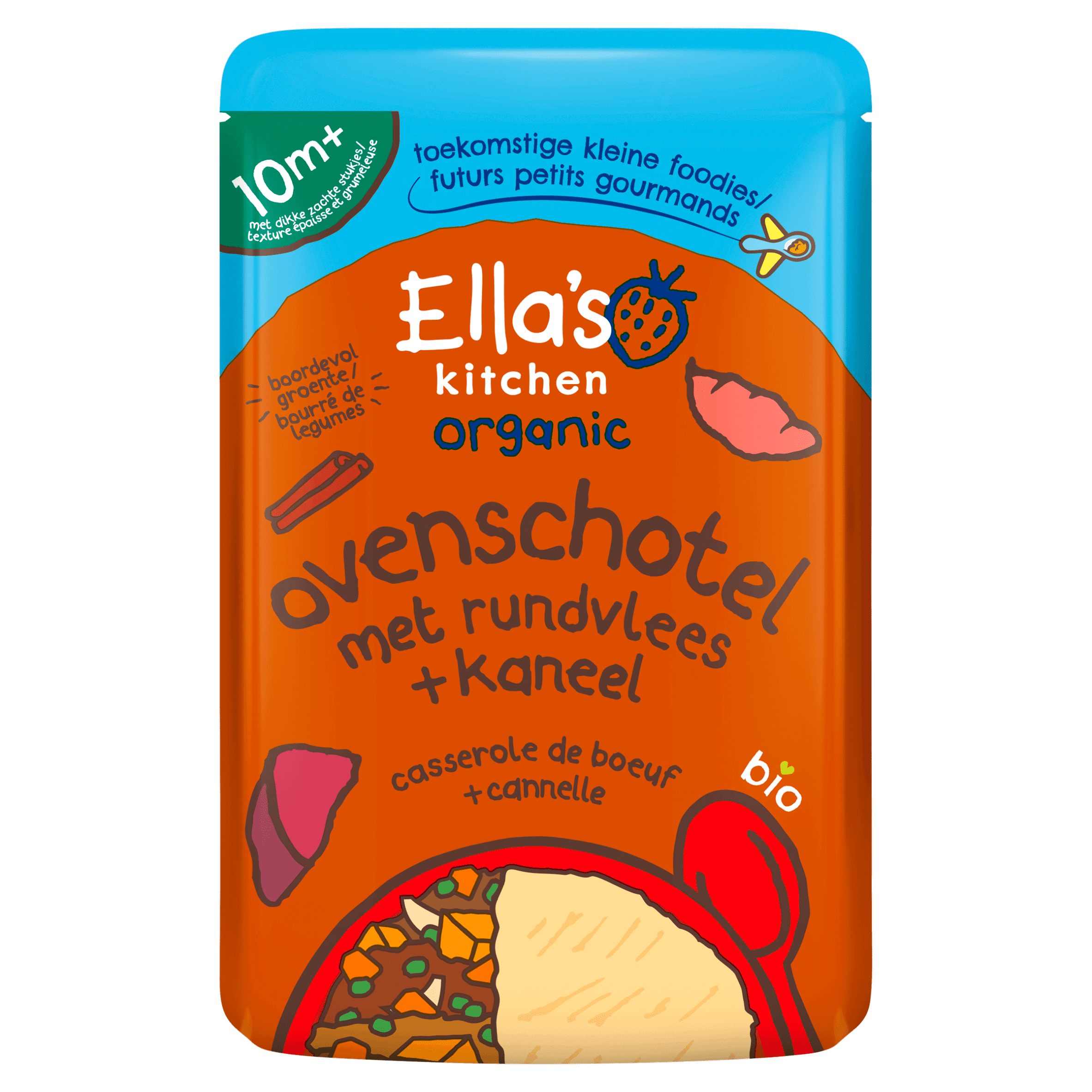 Ella's Kitchen ovenschotel rundvlees kaneel 10m+