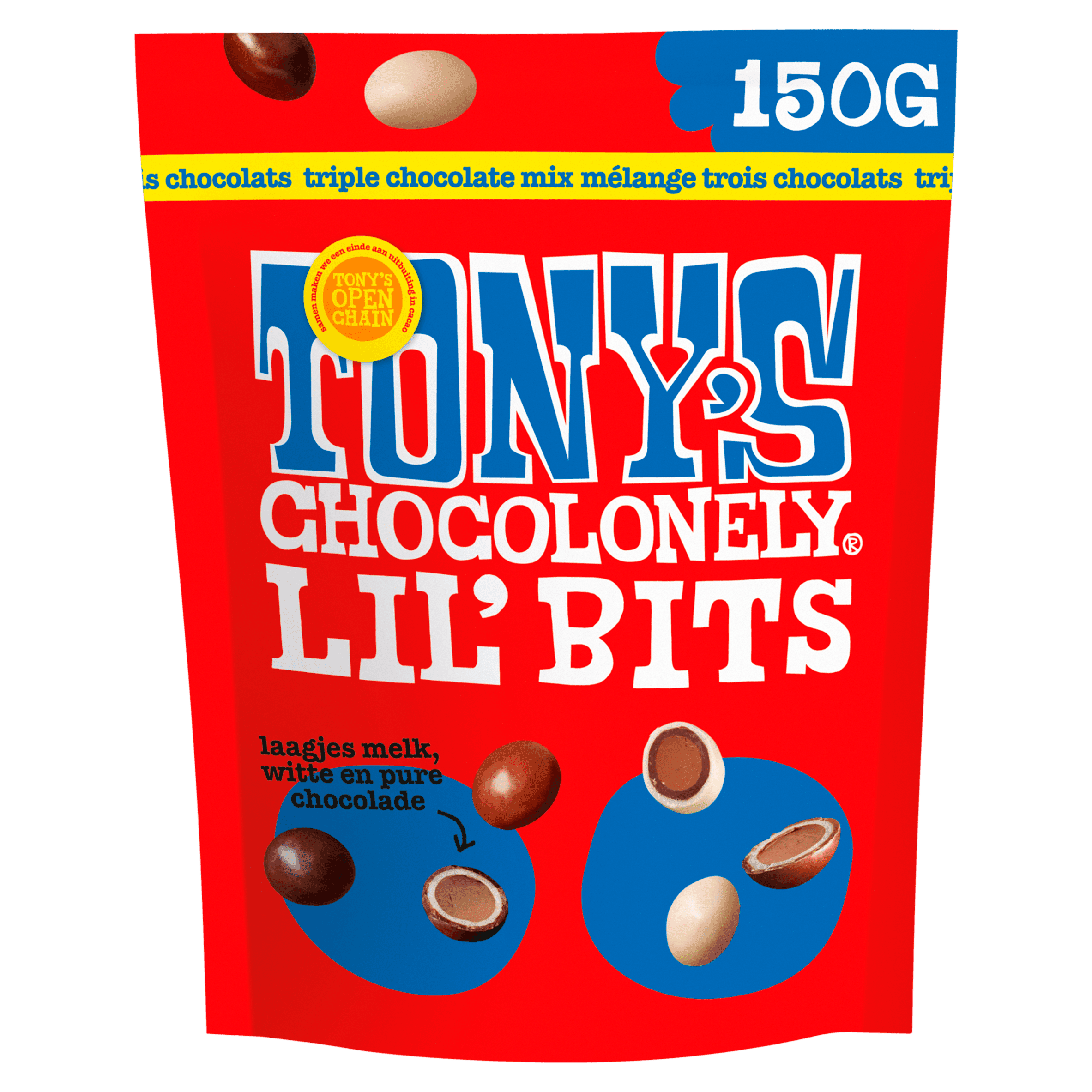 Tony's Chocolonely Lil'bits triple chocolate mix