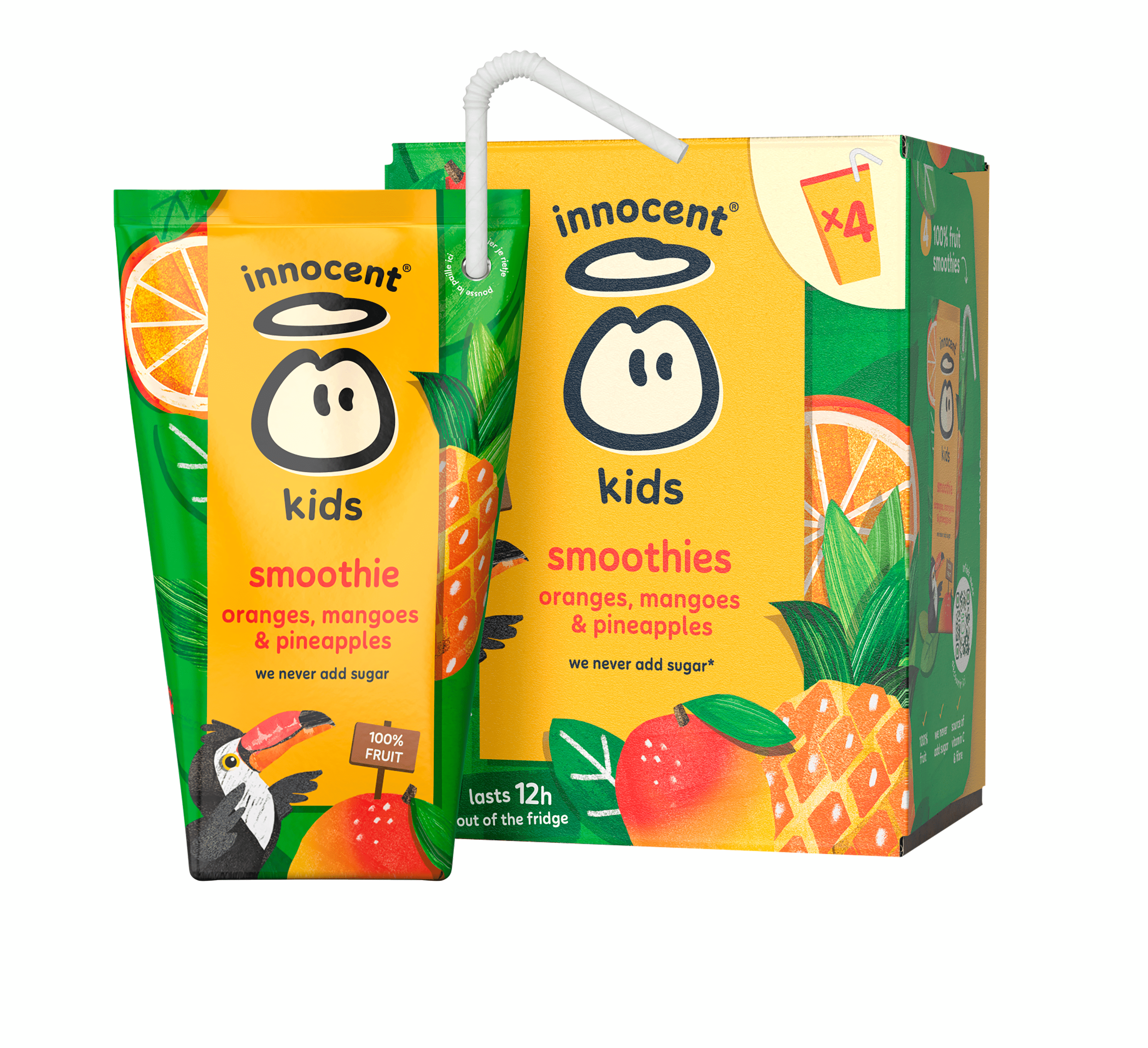 innocent Kids smoothie orange mango 4st