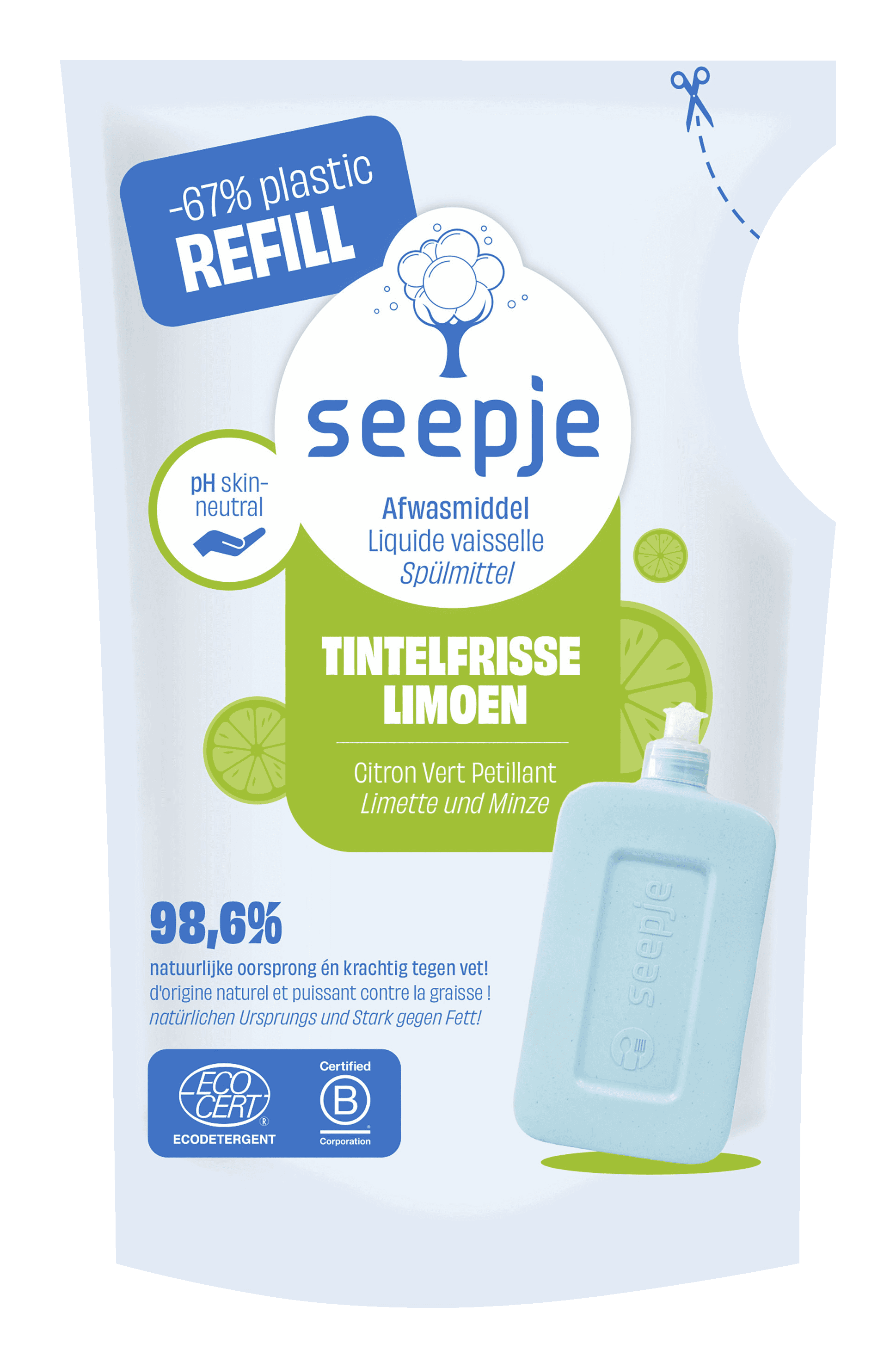 Seepje Afwasmiddel Refill Limoen