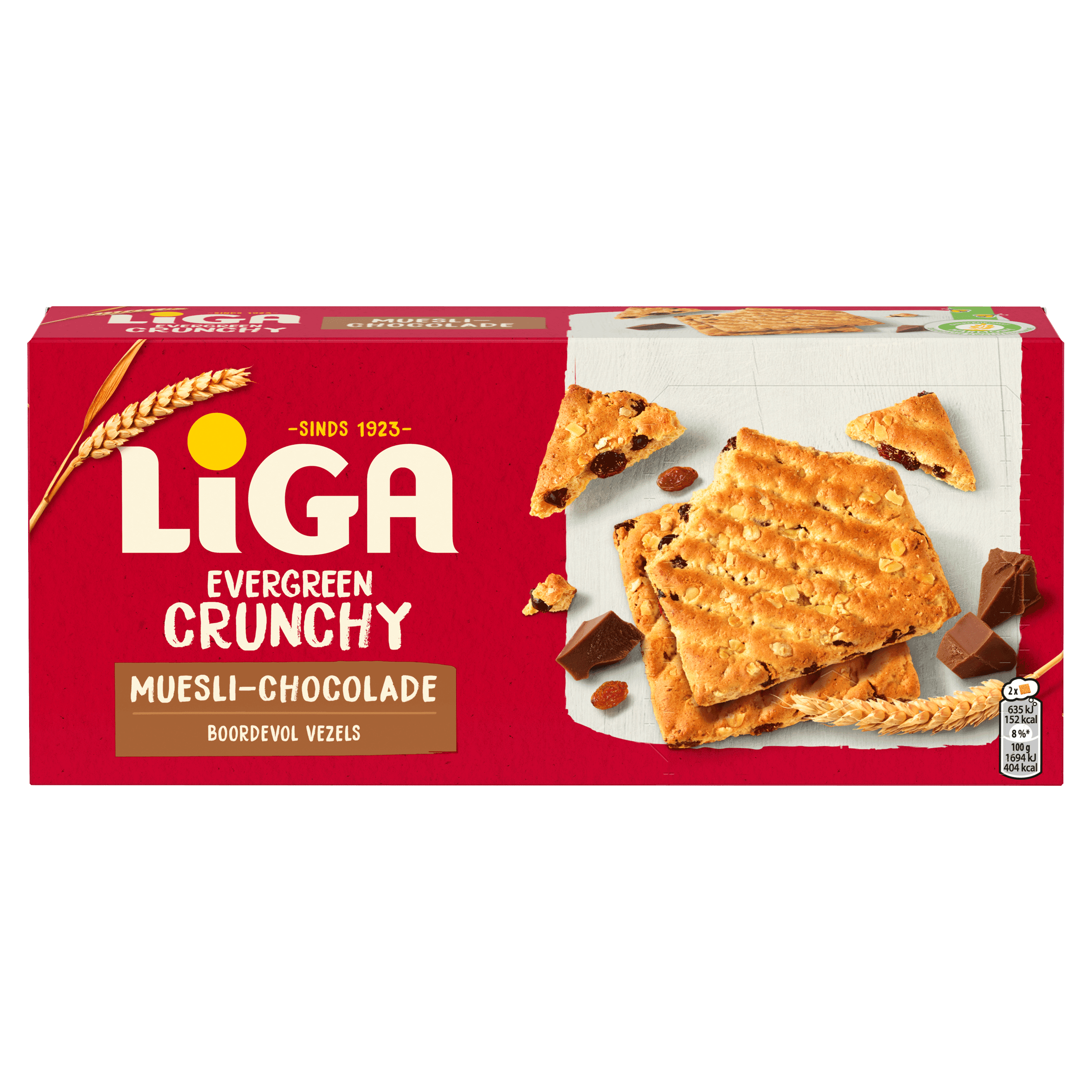 Liga EverGreen koekjes muesli en chocolade