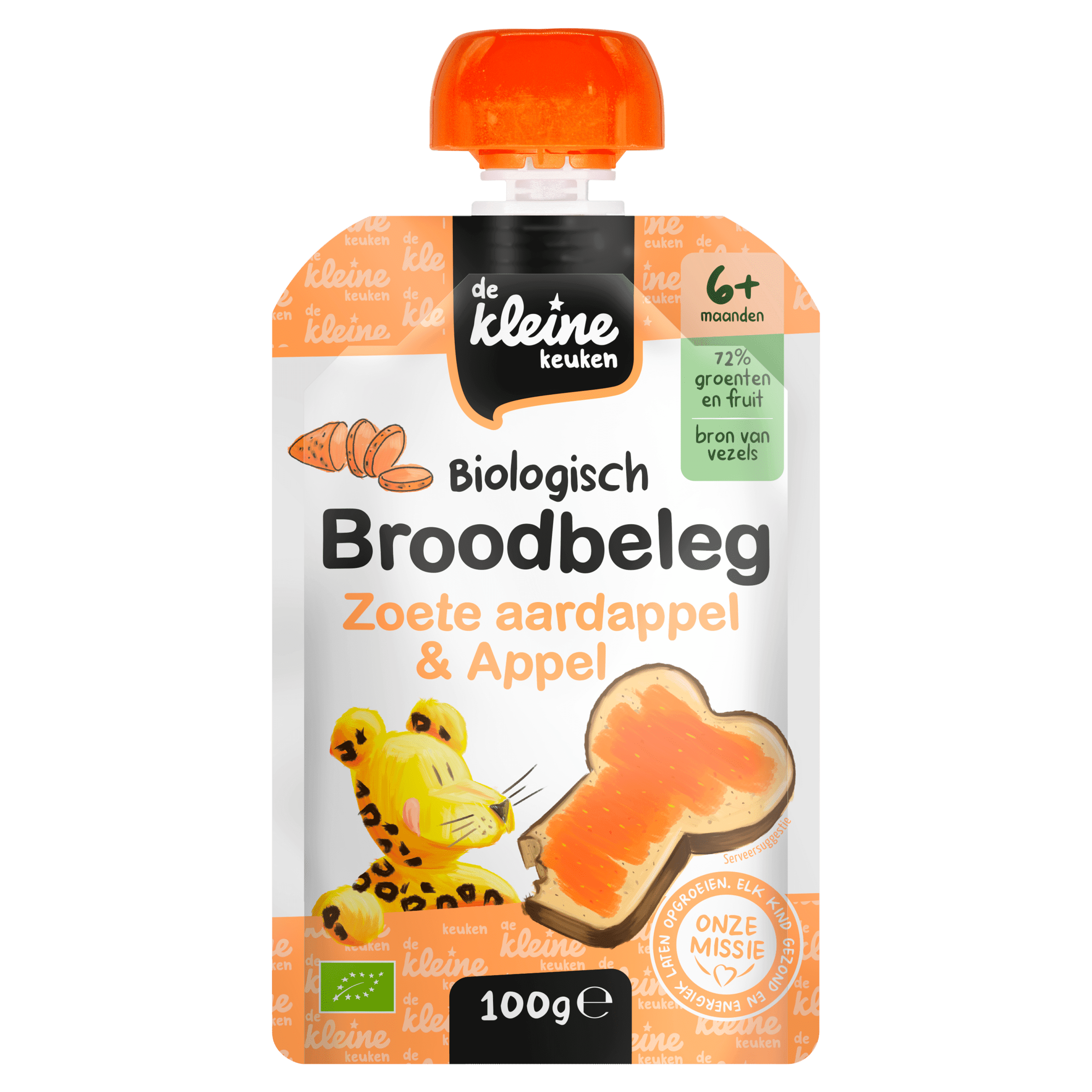 De Kleine Keuken Bio broodbeleg zoete aardappel 6+