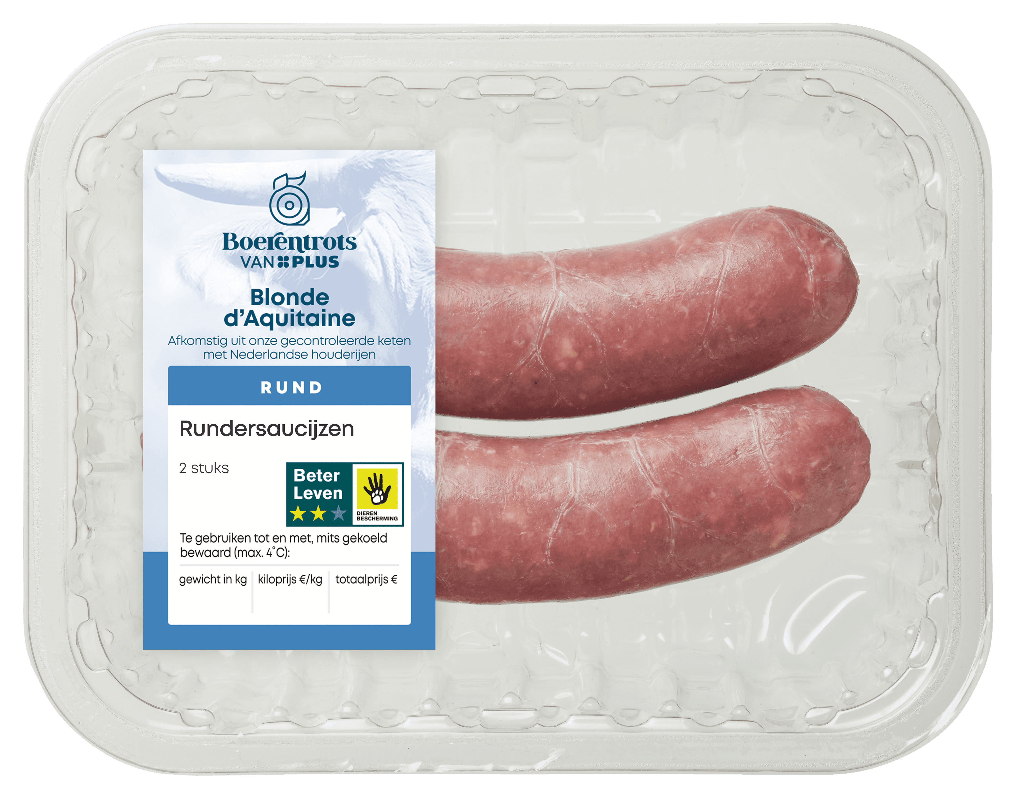 PLUS Boerentrots Rundersaucijzen 2 stuks