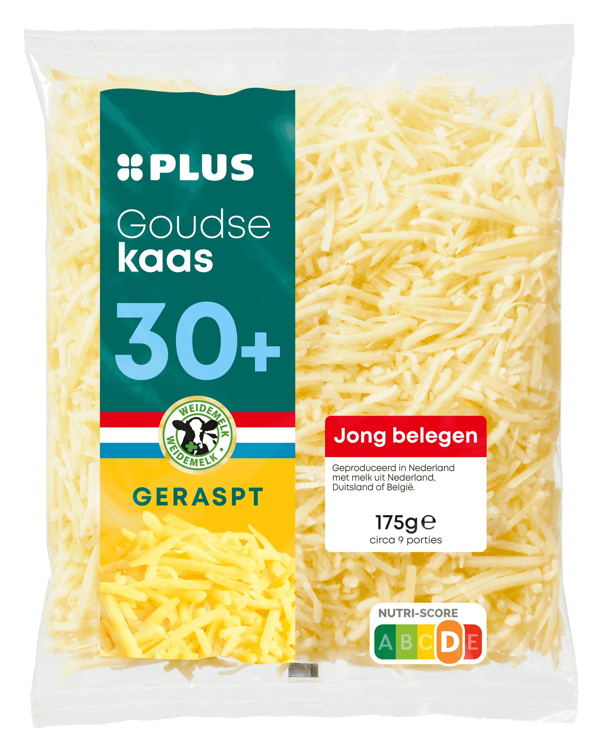 PLUS Goudse geraspte kaas jong belegen 30+
