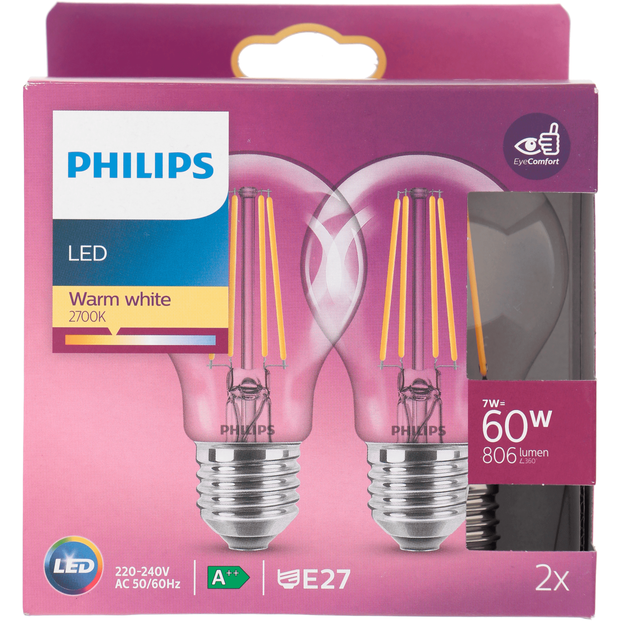 Philips LED 60W peer E27 helder niet dimbaar