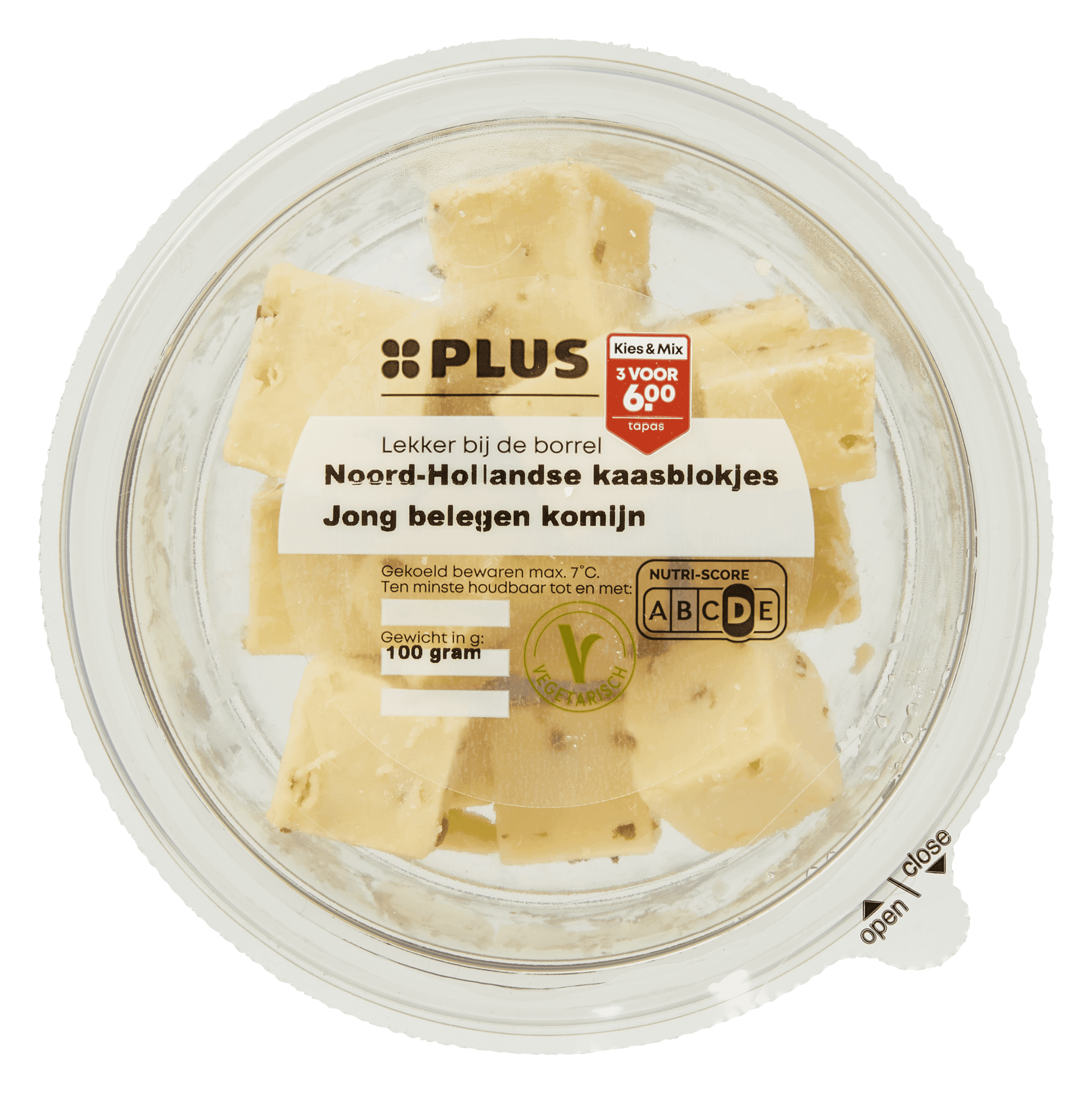 PLUS N-Holl Kaasblokjes J-Beleg Kom