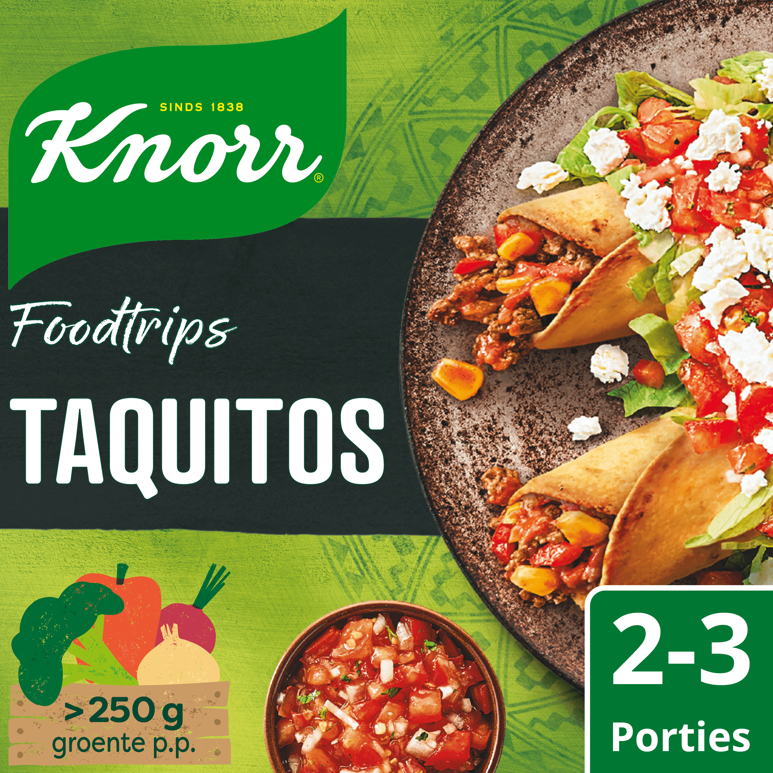 Knorr Wereldgerechten Foodtrips taquitos