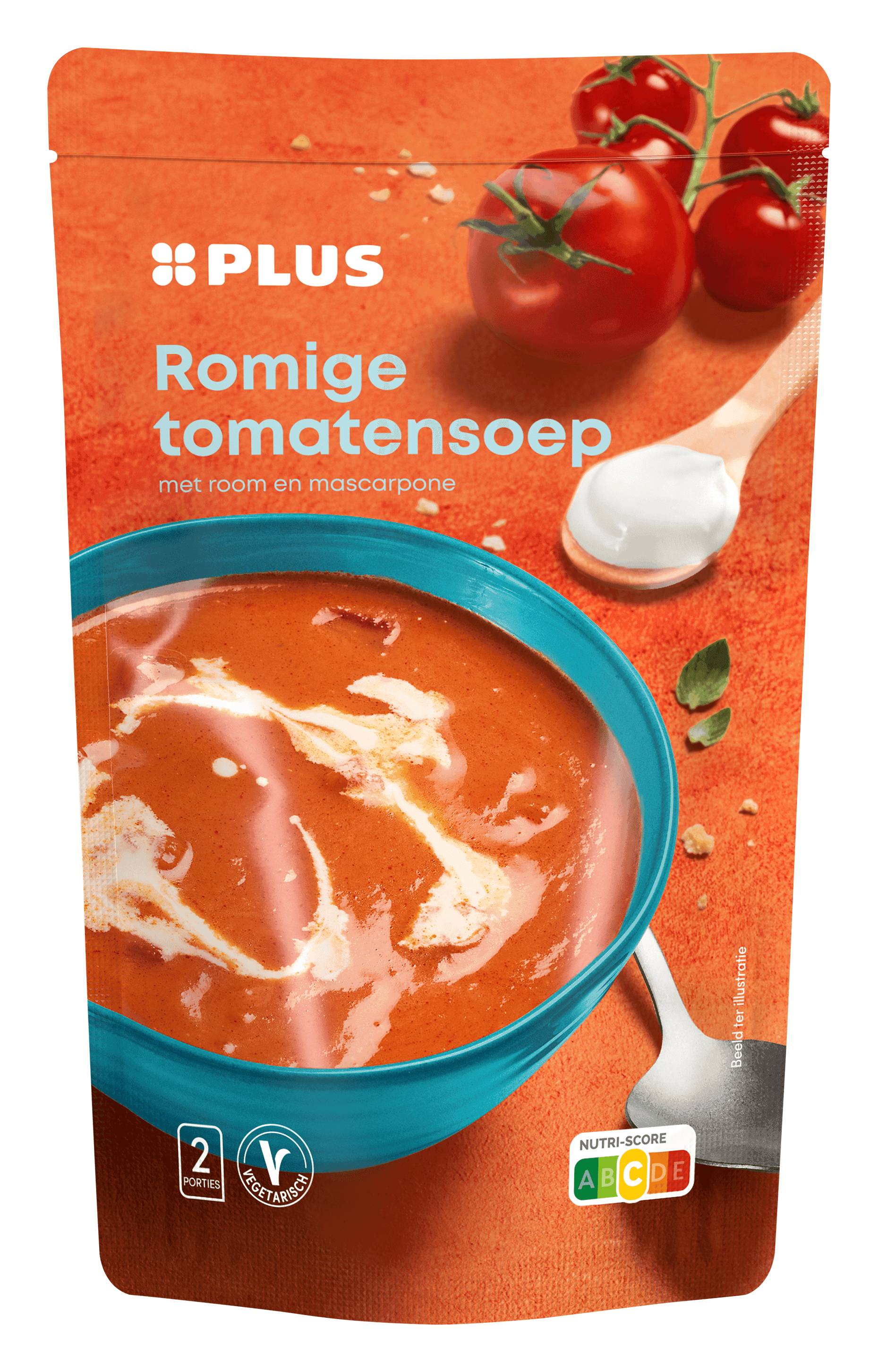PLUS Soep in zak romige tomatensoep