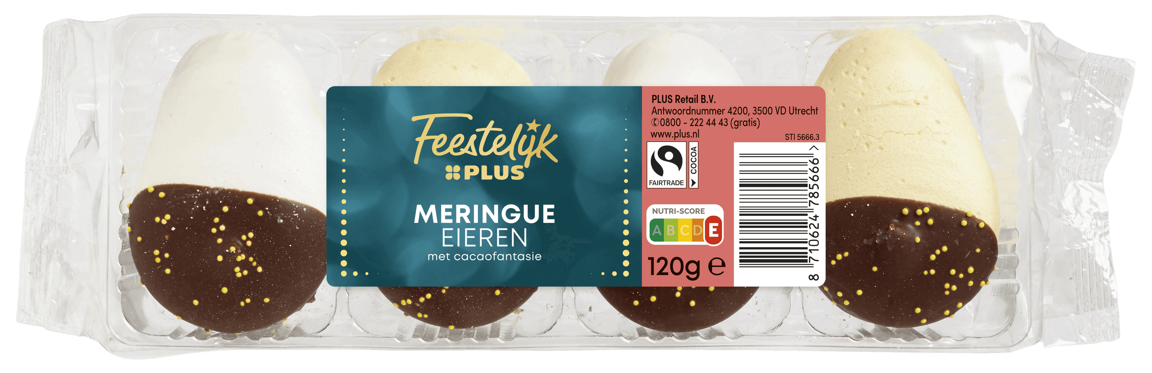 Feestelijk PLUS Meringue Eieren Geel/Wit choco