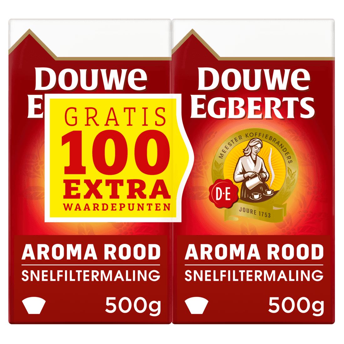 Douwe Egberts Aroma rood filterkoffie dubbelpak