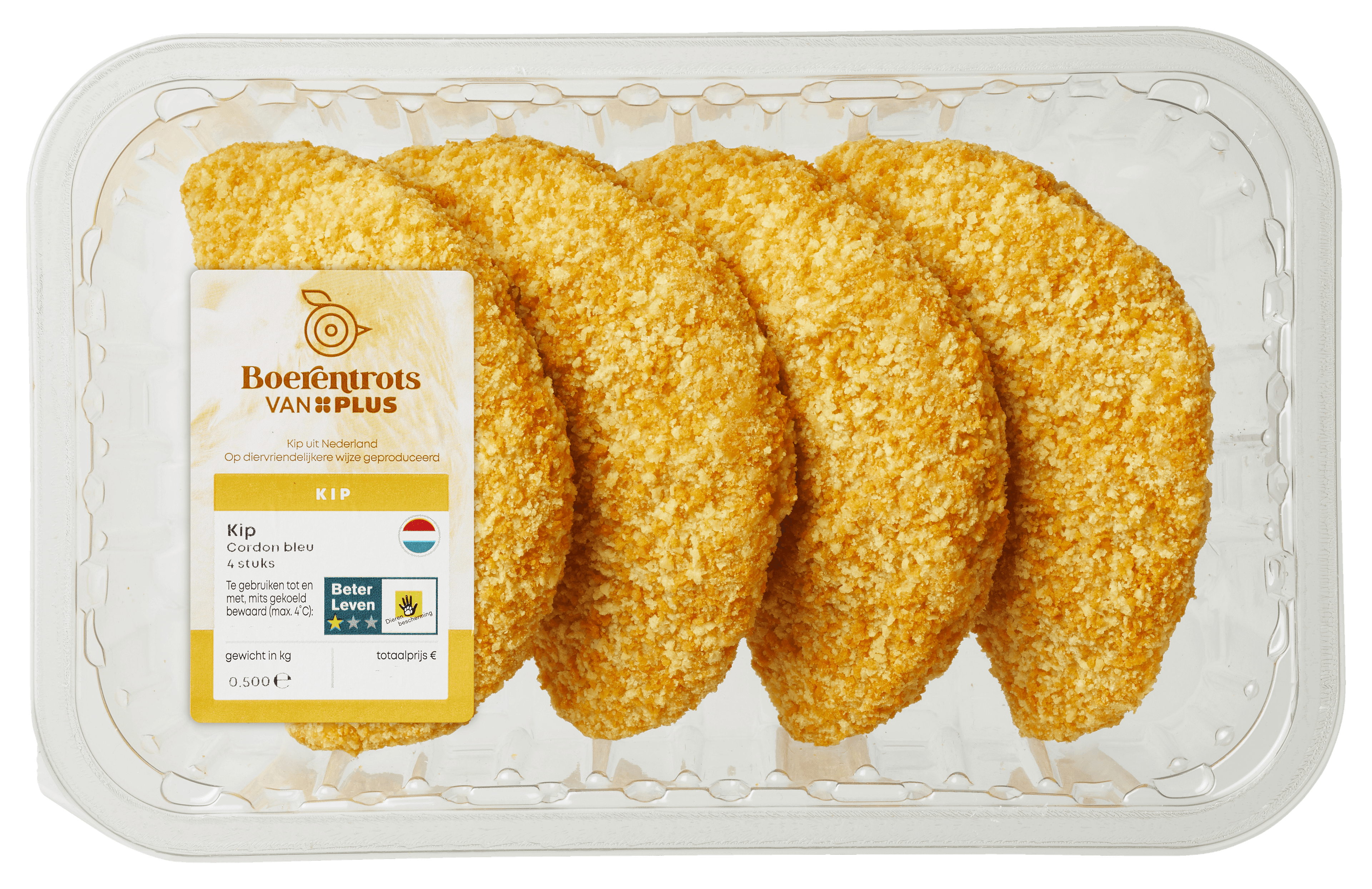 PLUS Boerentrots Kip cordon bleu 4st