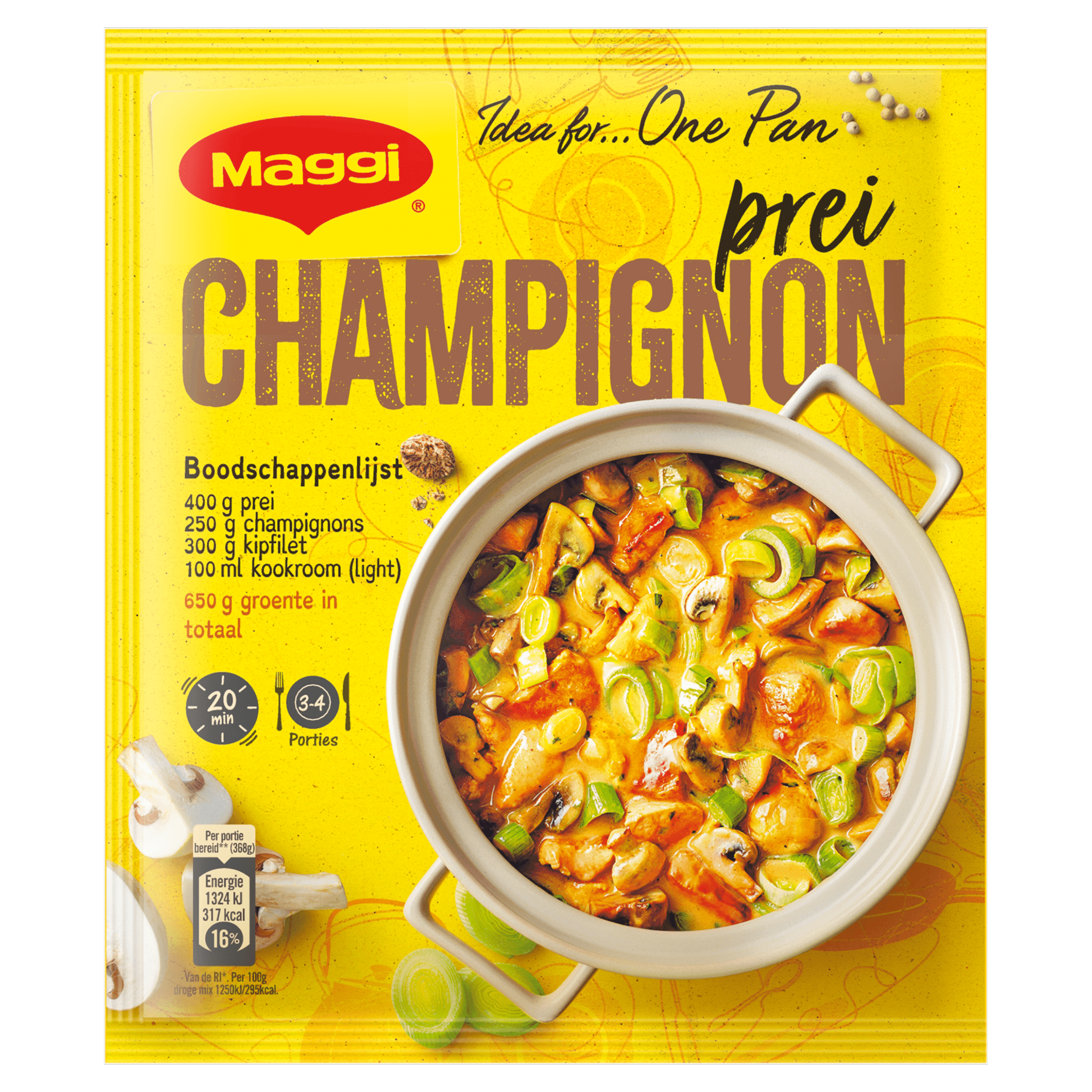 Maggi Hollands pannetje champignonsaus