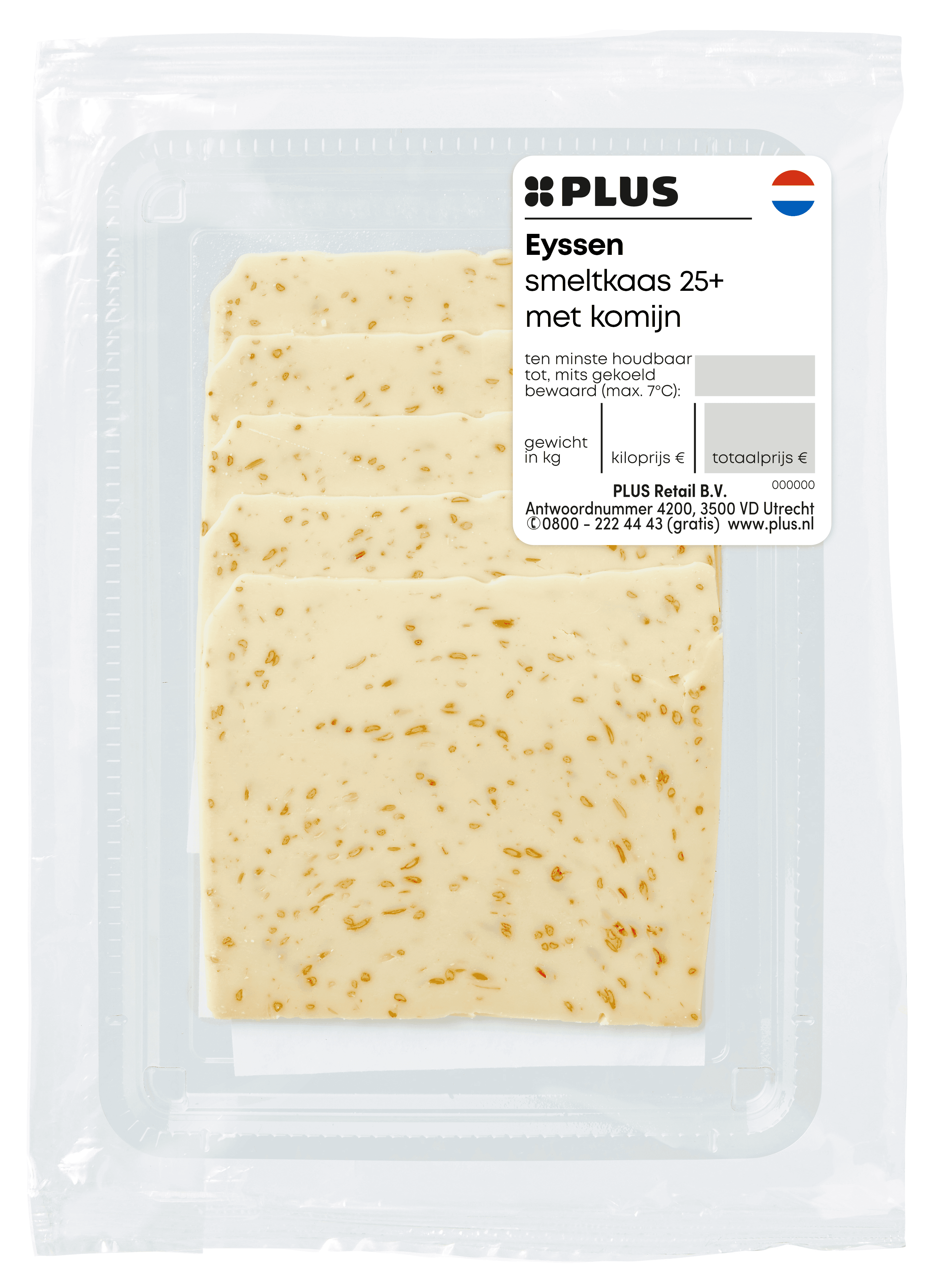PLUS Smeltkaas komijn 25+ plakken