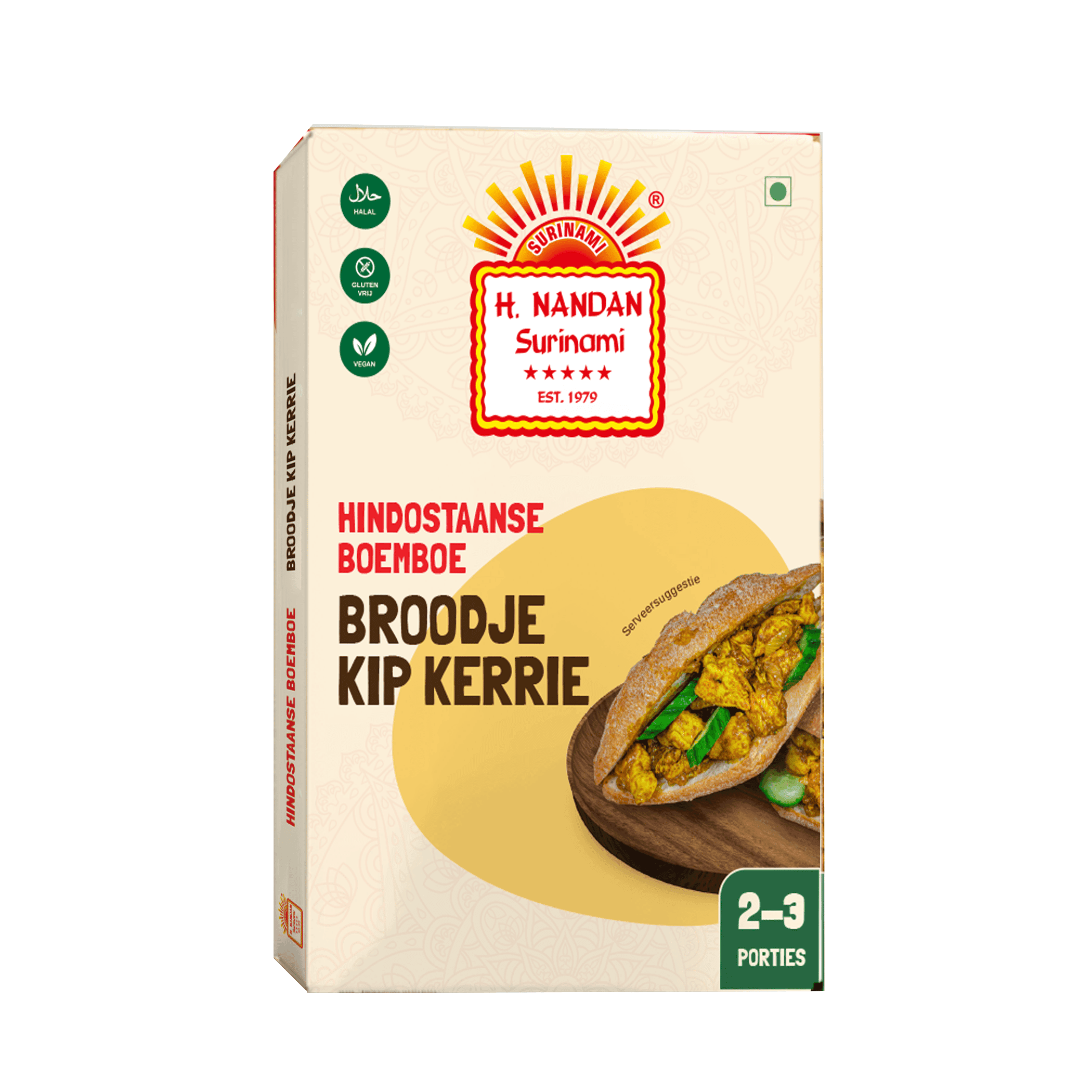 H. Nandan Surinami Boemboe Broodje Kip Kerrie