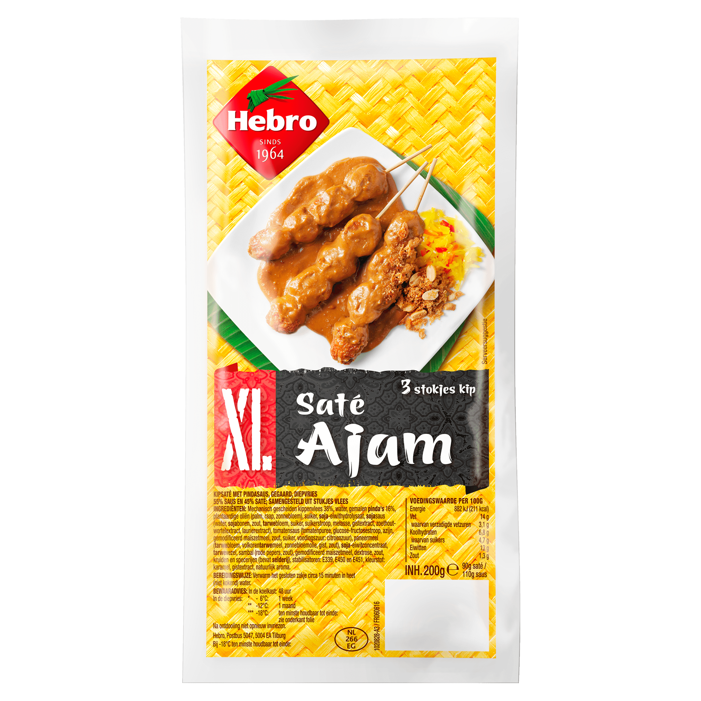 Hebro 3 Stokjes Kipsaté Ajam XL