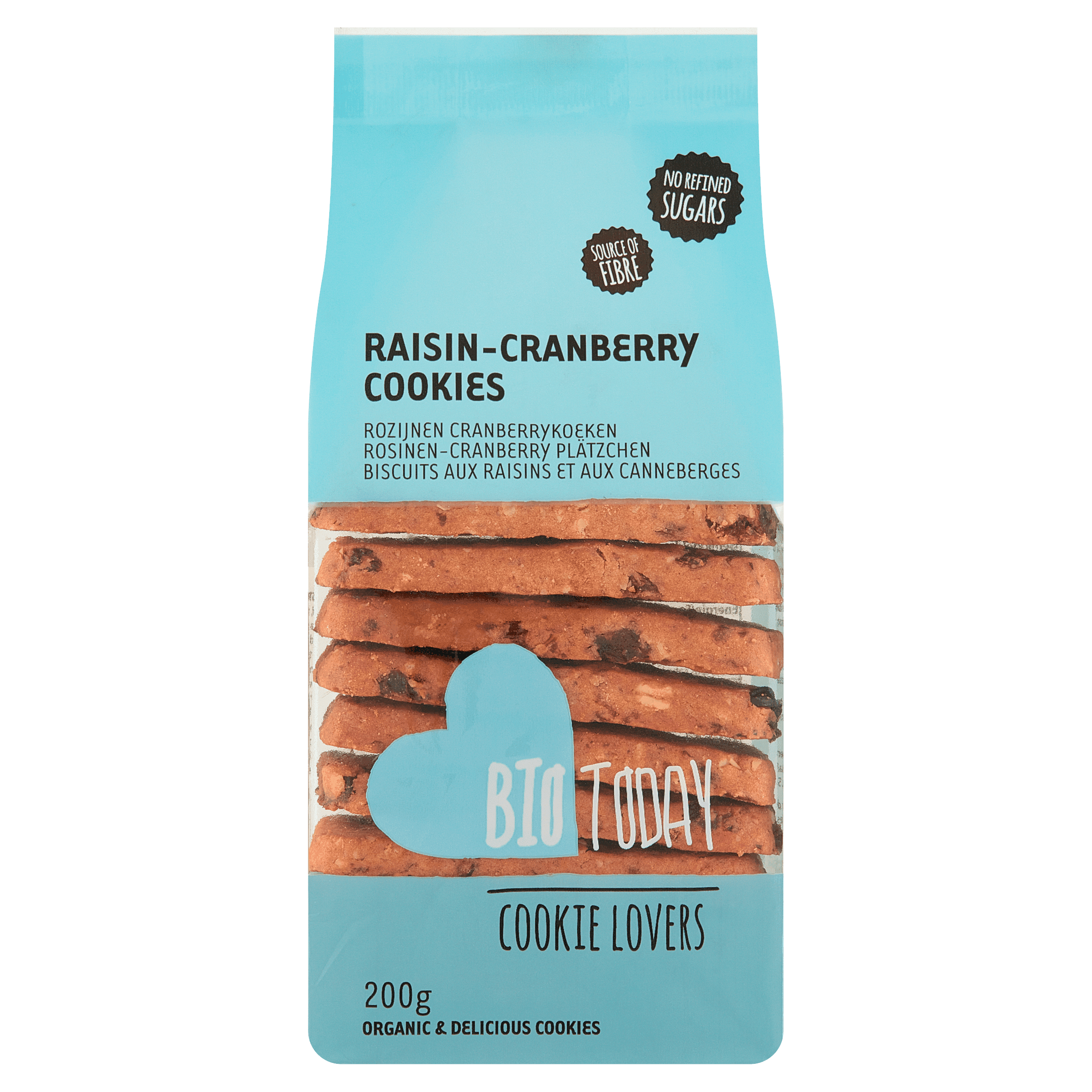 BioToday Koeken Rozijn en Cranberry  bio