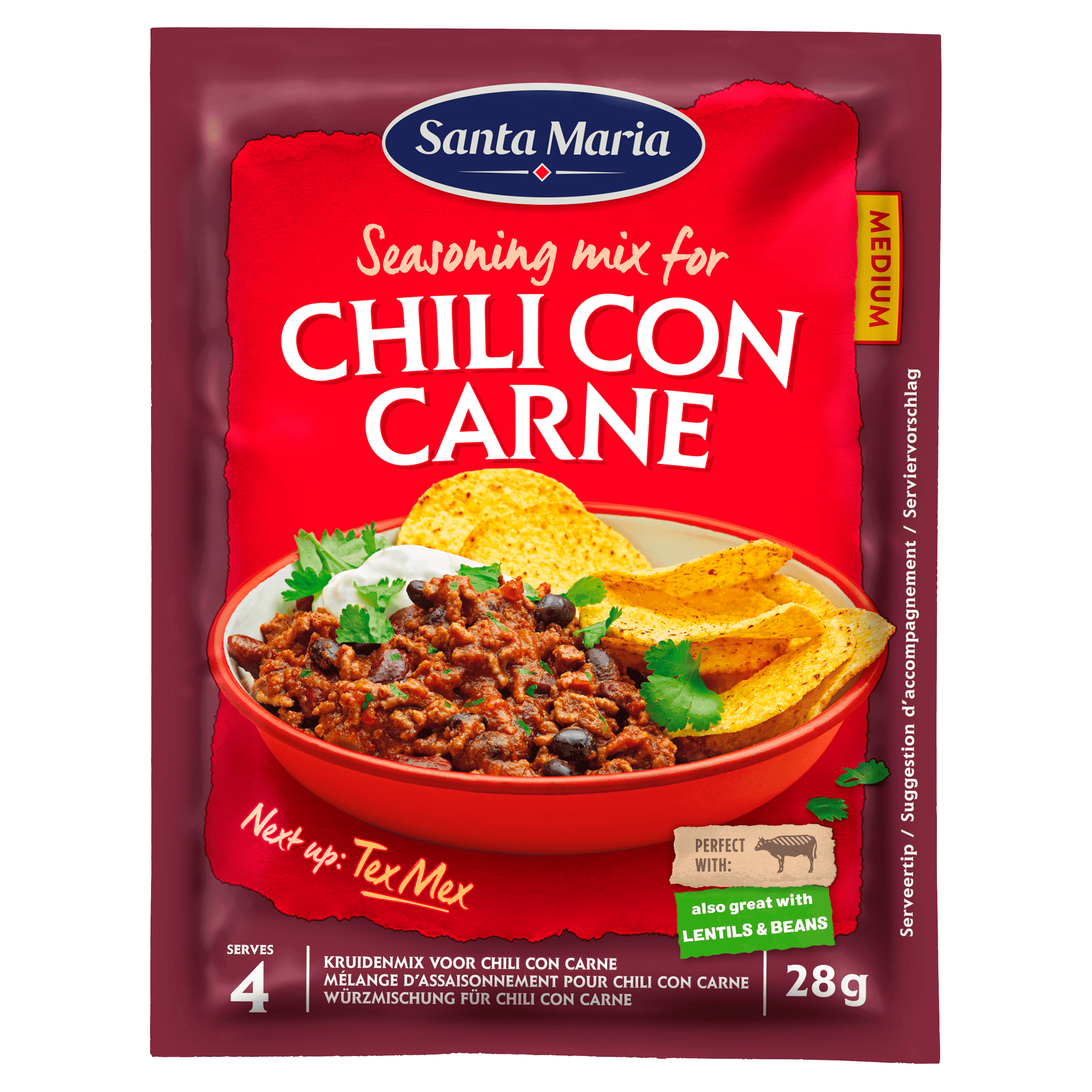 Santa maria Chili con carne kruidenmix zak 28 gram