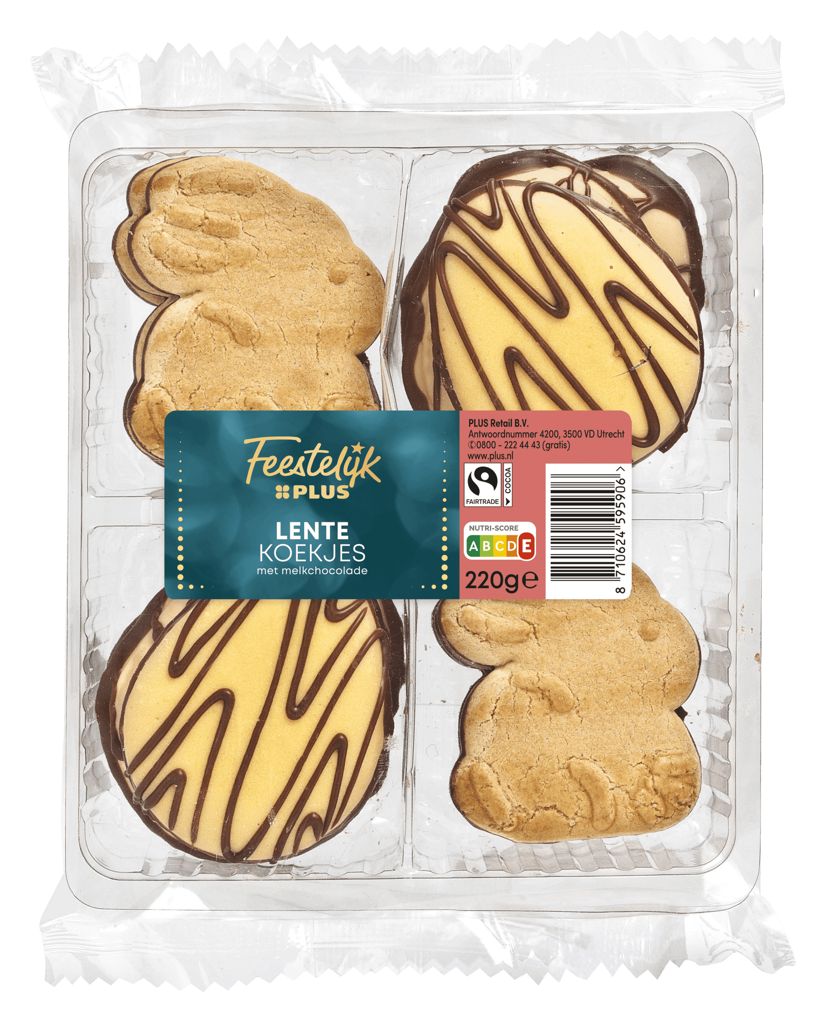Feestelijk PLUS Paashaas en eikoekjes Fairtrade