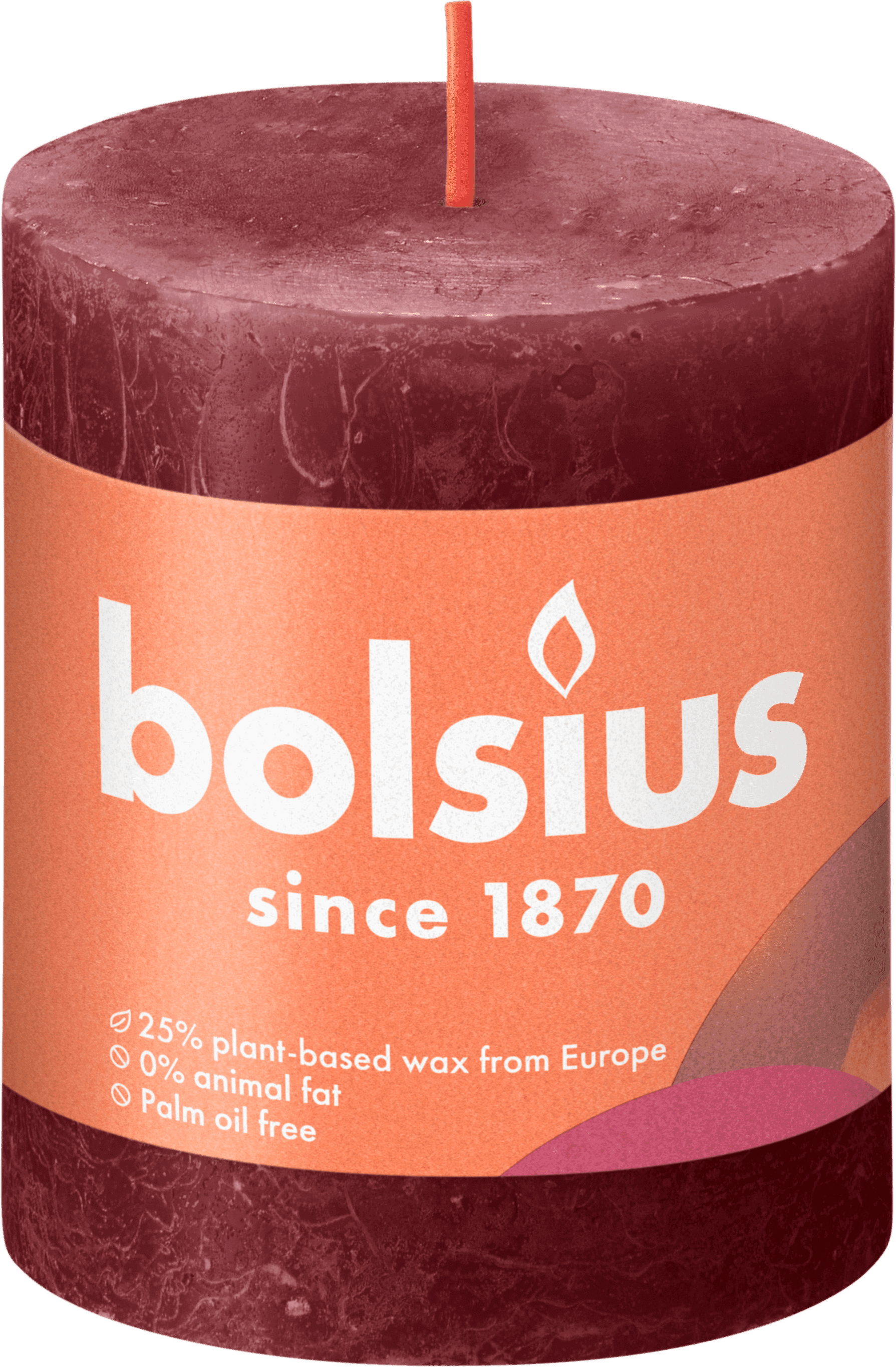 Bolsius Rustiek Shine stompkaars 80/68 Velvet
