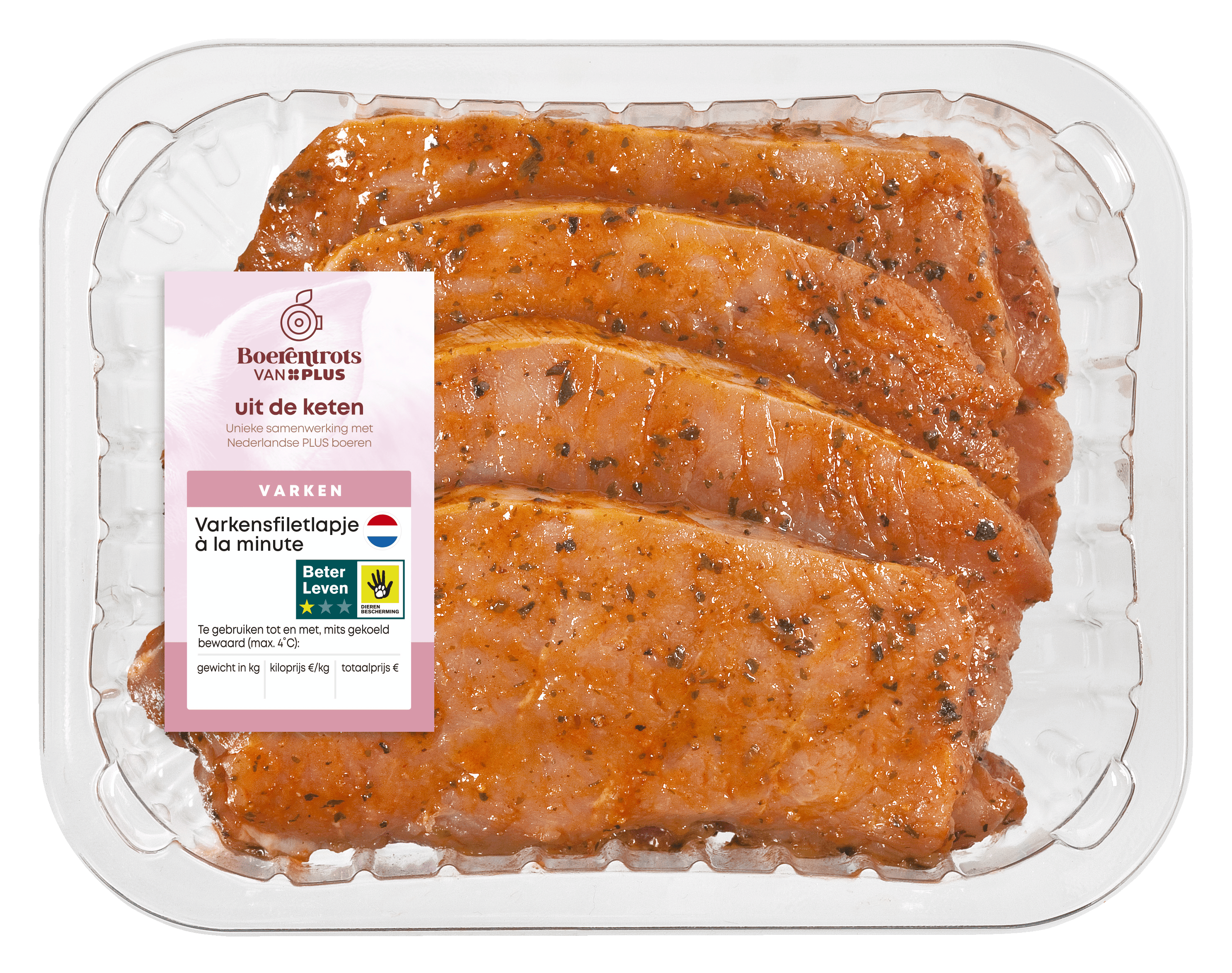 PLUS Boerentrots Varkensfiletlapje a la minute Toscaans