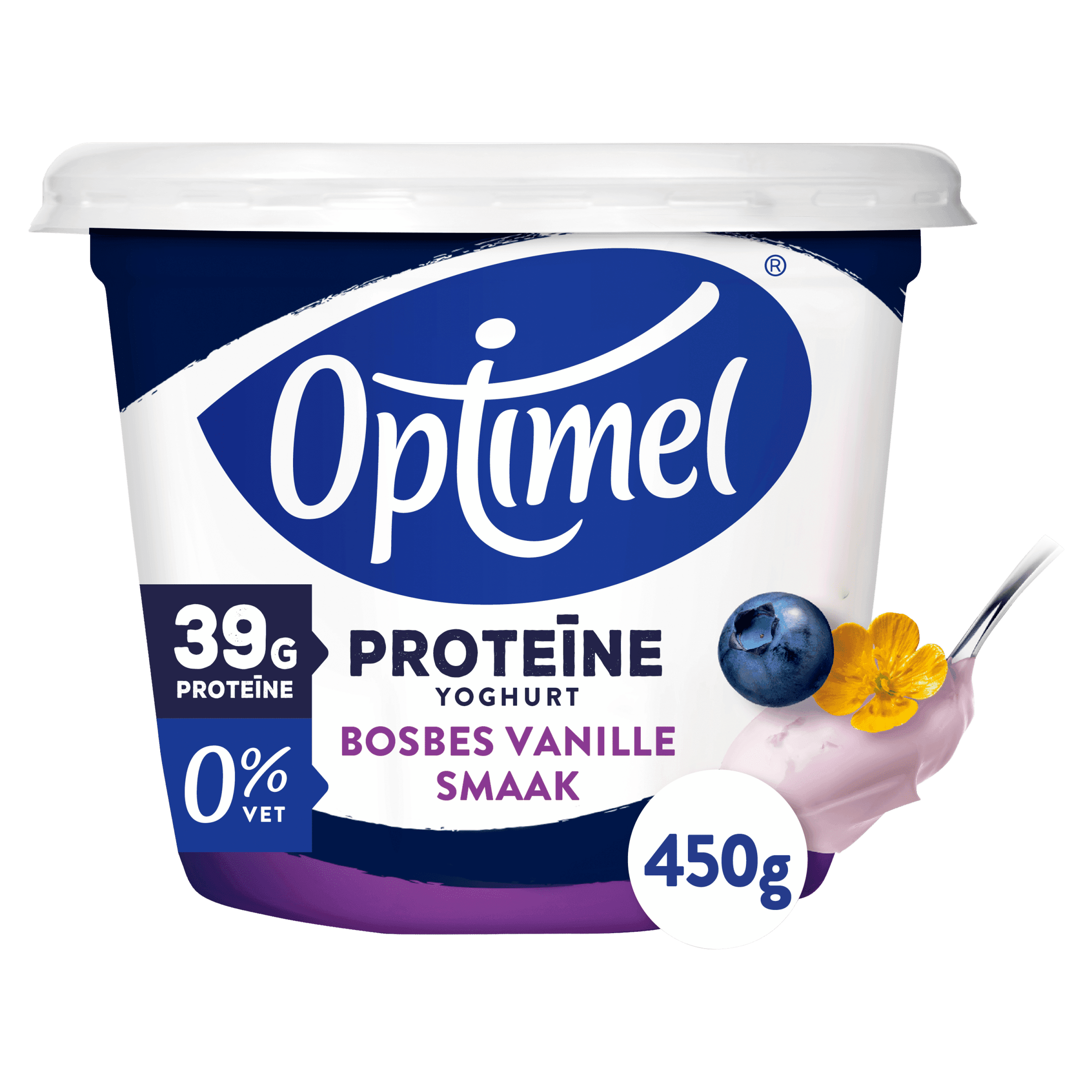 Optimel Yoghurt Proteïne bosbes vanille