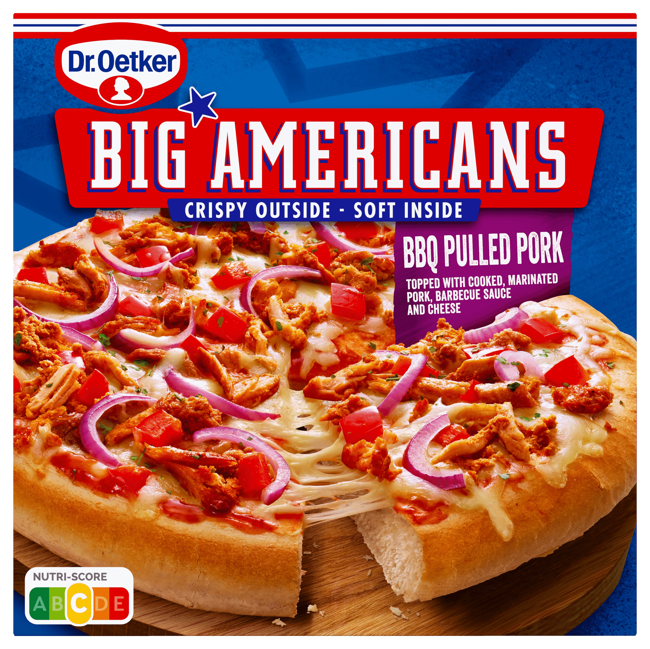 Dr. Oetker Big Americans pizza BBQ Pulled pork