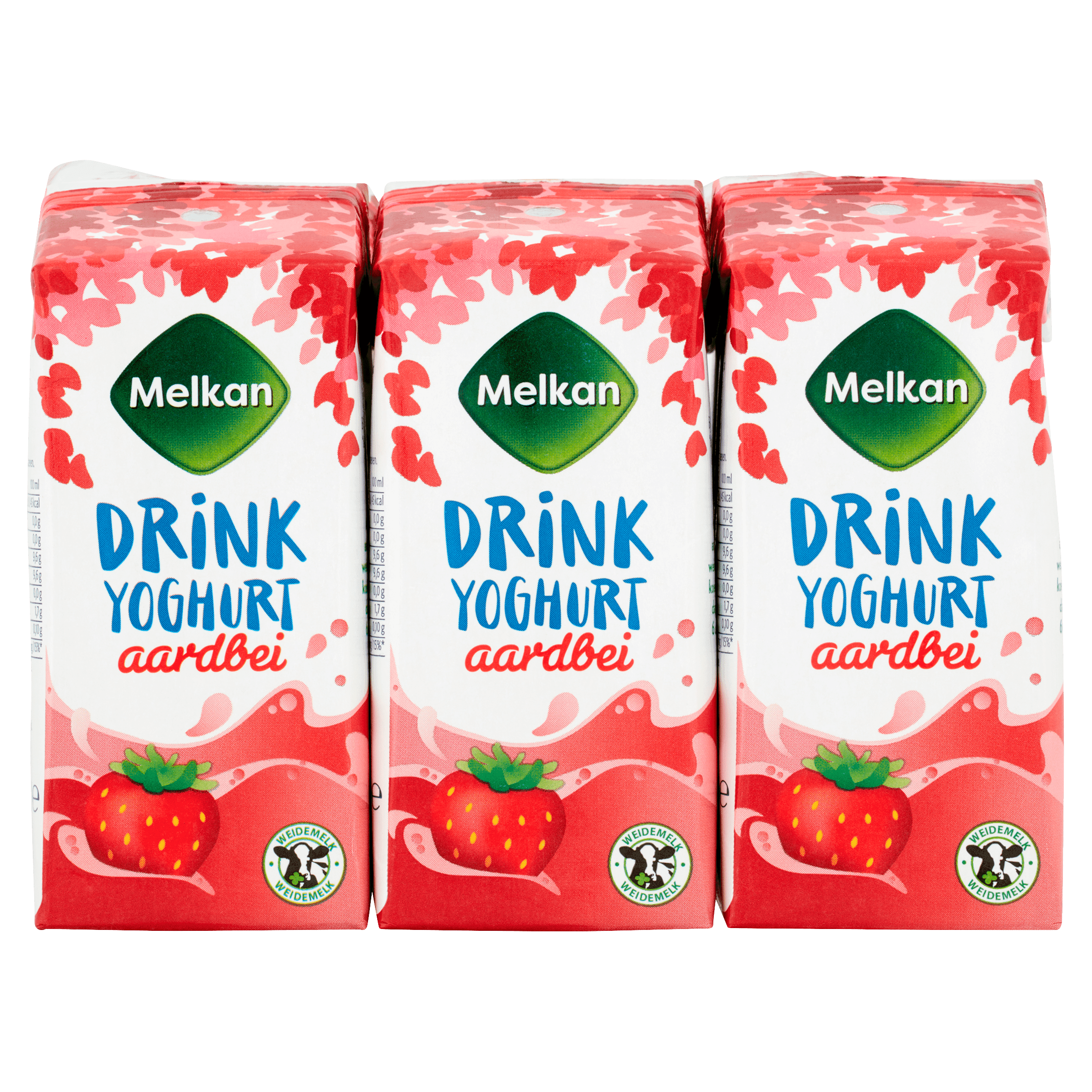 Melkan Drinkyoghurt aardbei mini 6-pack