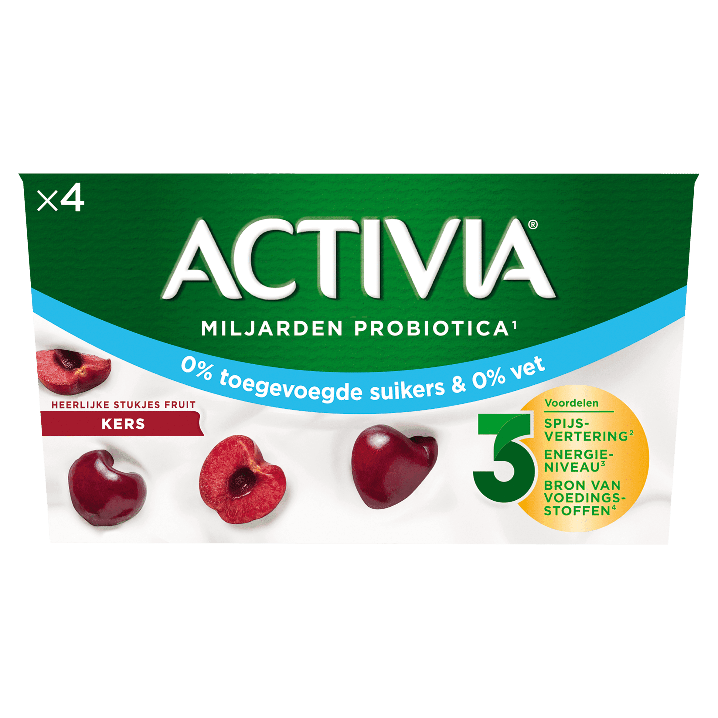 Activia Kers 0% 4x125gr