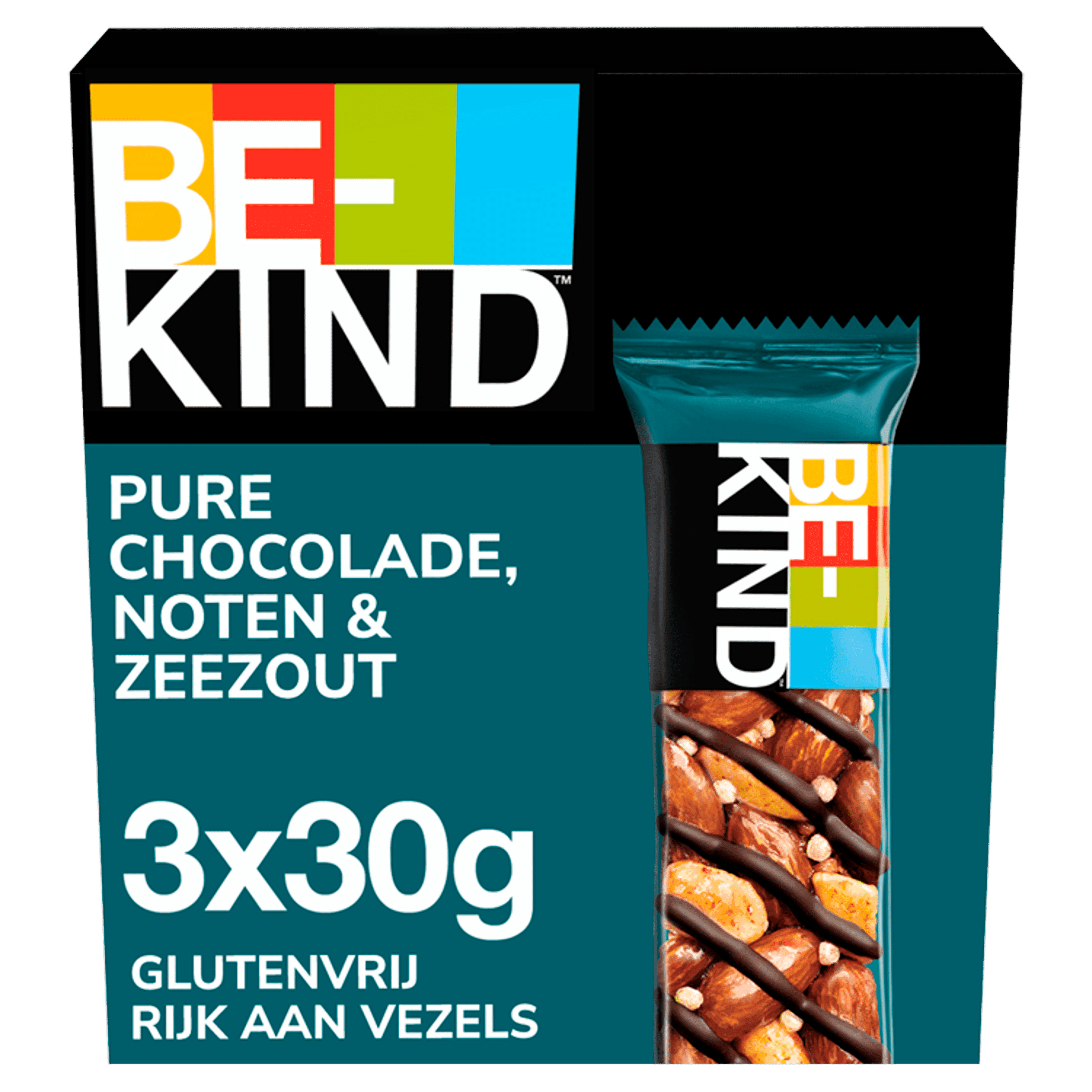 BeKind Notenrepen glutenvrij chocolade zout 