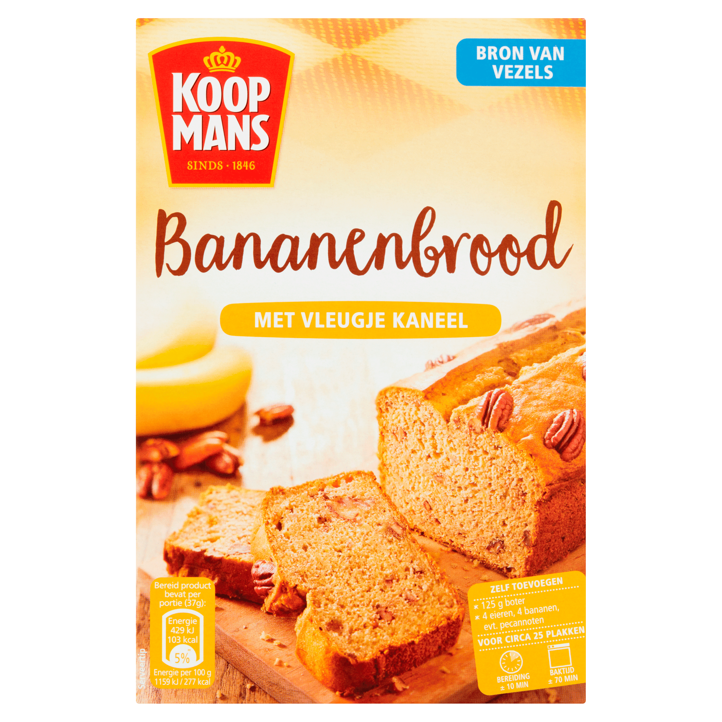 Koopmans Bananenbrood met kaneel bakmix