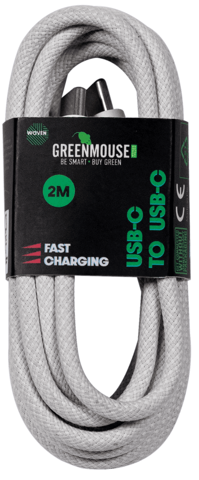 GreenMouse USB-C to USB-C kabel woven 2m