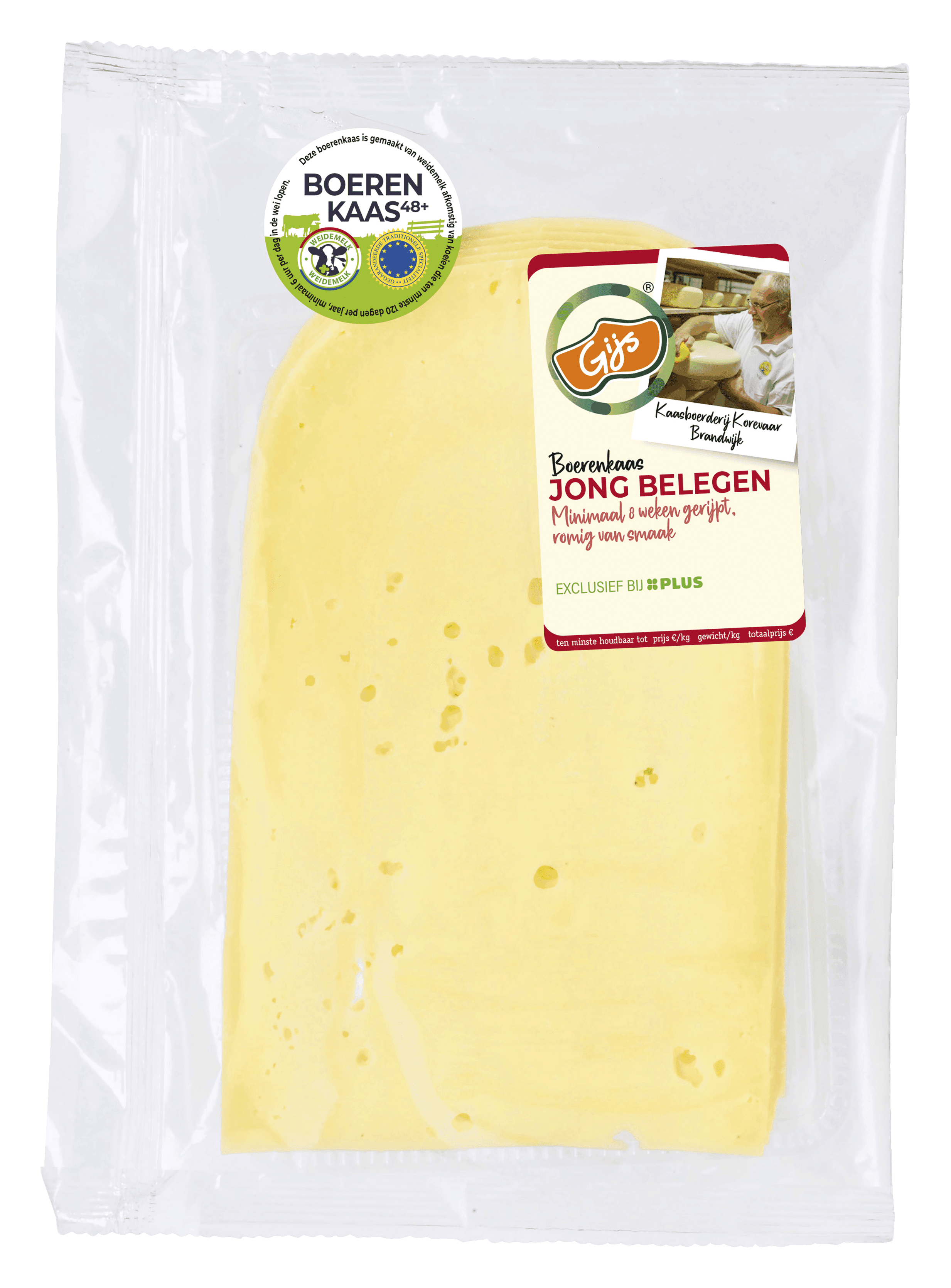 GIJS Boerenkaas jong belegen 48+ plakken