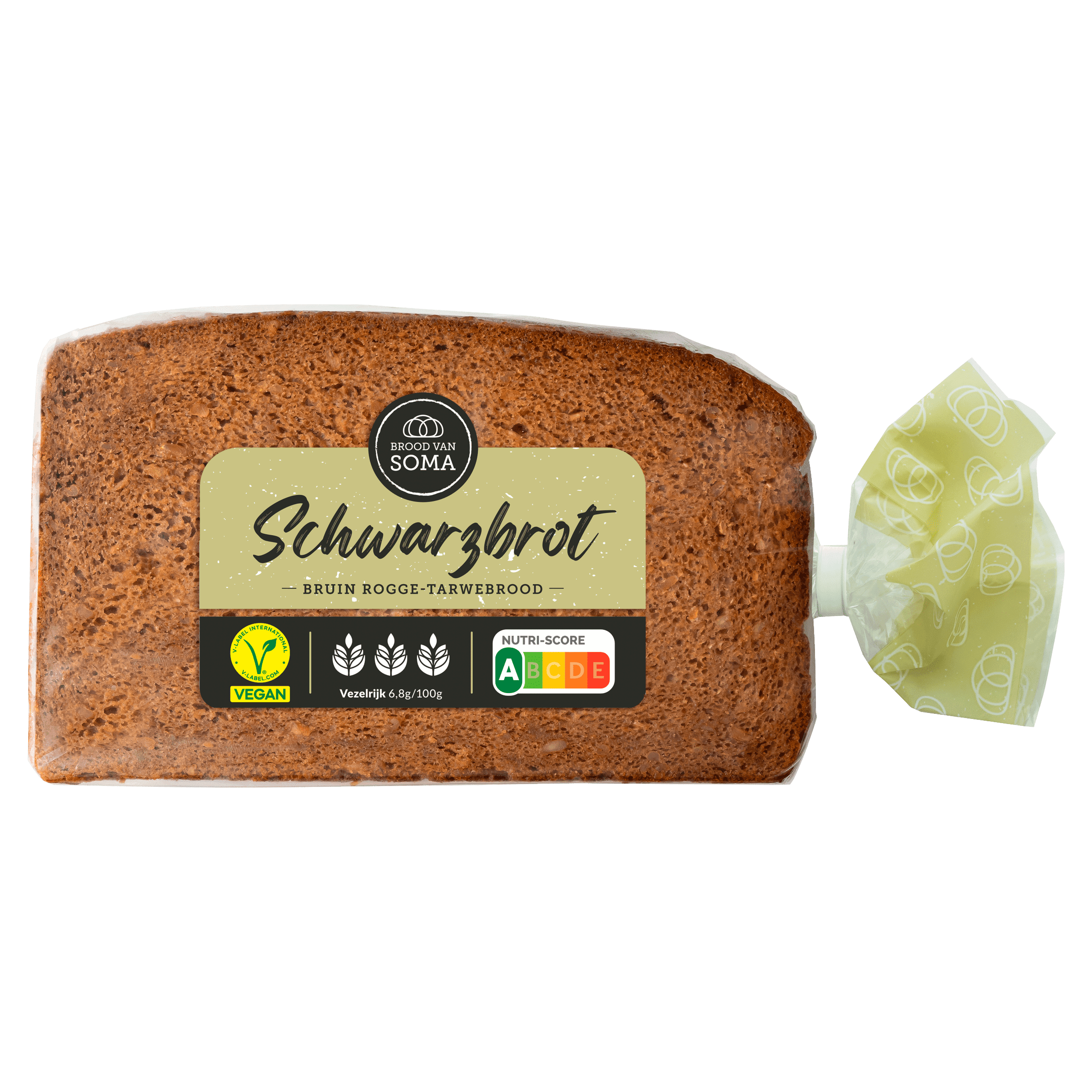 Brood van Soma Schwarzbrot roggebrood