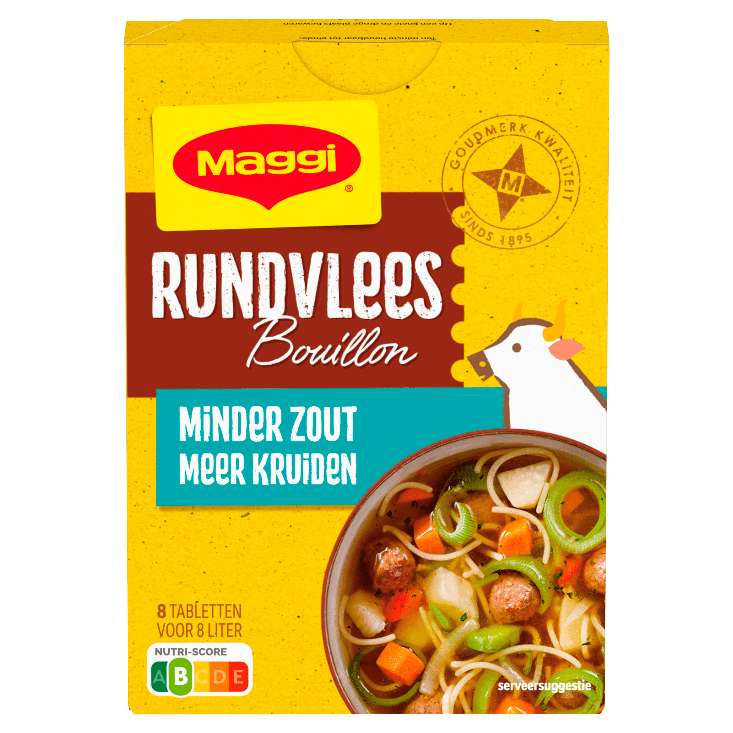 Maggi Bouillon rund minder zout 8 blokjes